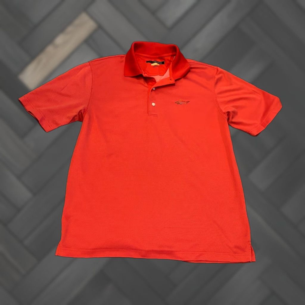 Vintage Greg Norman Golf Polo Shirt Mens Medium Orange Pik Short Sleeve Active Play Dry Size US M / EU 48-50 / 2 - 1 Thumbnail