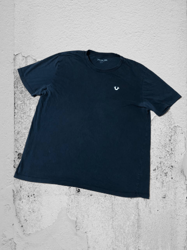 True Religion × Vintage True Religion Big Logo Denim Y2K Japanese USA T Shirt Size US L / EU 52-54 / 3 - 1 Thumbnail