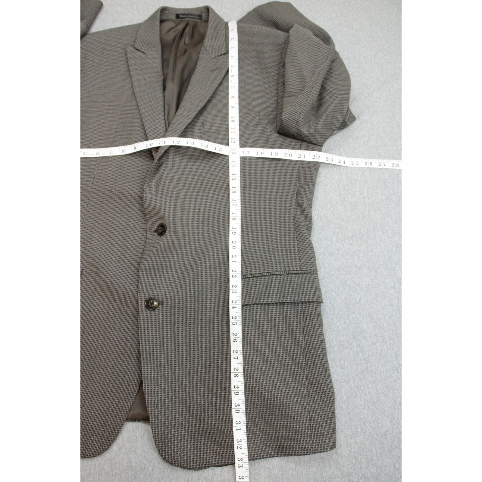 Calvin Klein Calvin Klein Blazer Mens 42L Brown 100% Wool Peak Label Size 42L - 9 Thumbnail