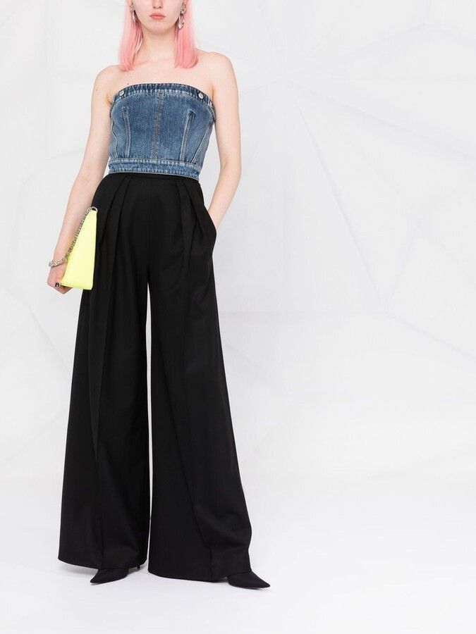 Alexander McQueen o1y0325 Top in Blue Size S / US 4 / IT 40 - 2 Thumbnail