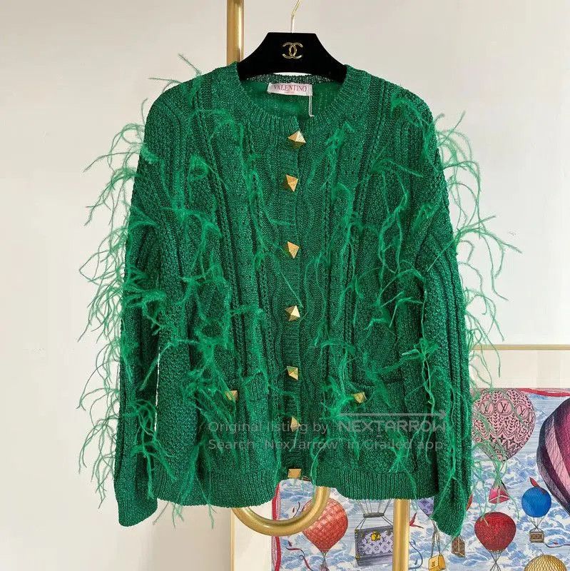 Valentino Valentino Green Long Sleeve Pullover Sweater . Size S / US 4 / IT 40 - 1 Thumbnail