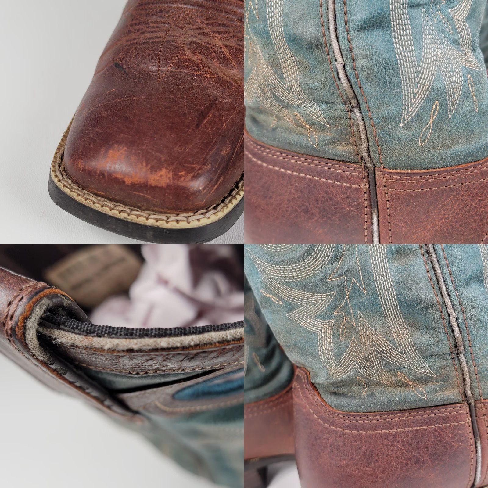 Durango Durango® Saddle Western Boots Women's 9.5 M Brown/Teal Drd0135 Size US 8 / IT 38 - 9 Thumbnail