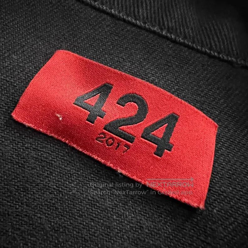 424 424 Black Denim Jacket Size US XL / EU 56 / 4 - 2 Thumbnail