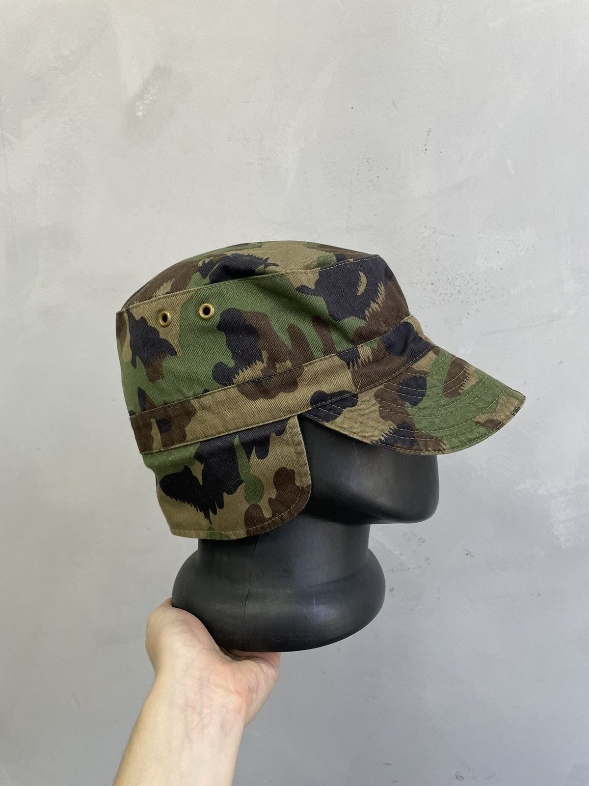 Japanese Brand Military camo cap army style vintage rare y2k Size ONE SIZE - 3 Thumbnail