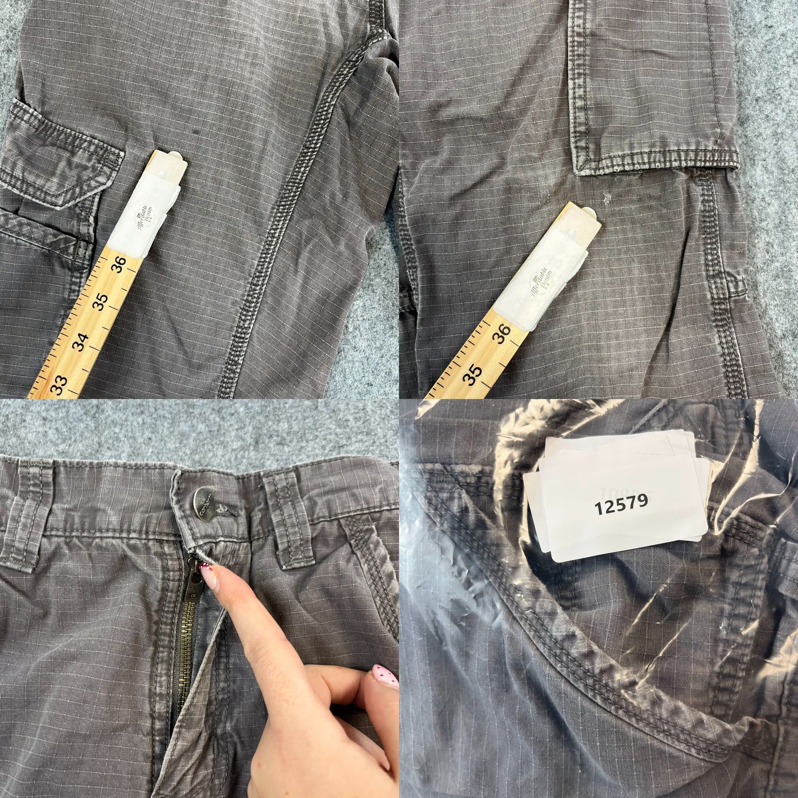 Carhartt Carhartt Mens Cargo Trousers Pants Relaxed Fit 28 Grey Ripstop Combat Utility Canvas 5-Pocket Dry? No. Size US 28 / EU 44 - 9 Thumbnail