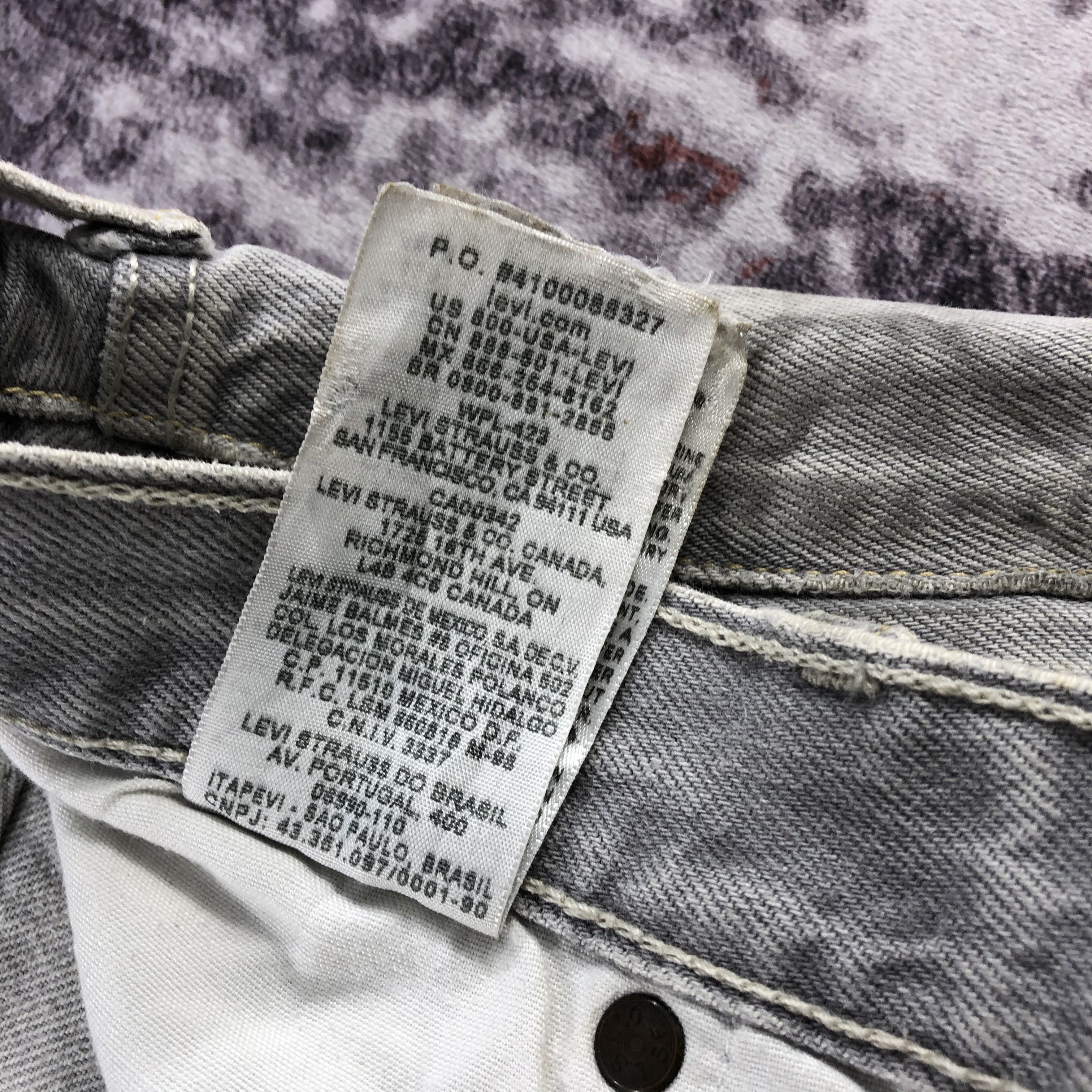 Levi's Vintage Ash Gray Levis 501 Jeans-JM2687 Size US 33 - 15 Thumbnail