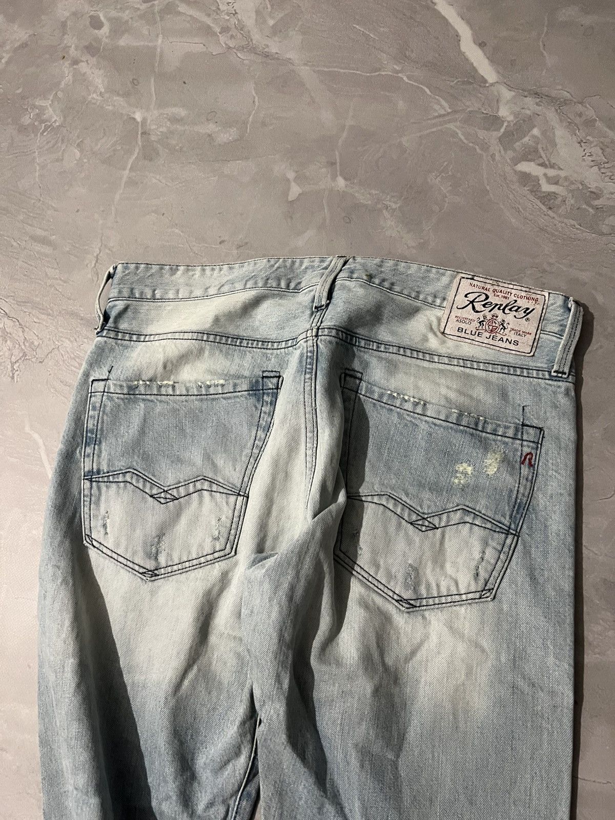 Japanese Brand Underground Light Blue Faded Jean / Slim Sexy Fit Retro Size US 34 / EU 50 - 6 Thumbnail