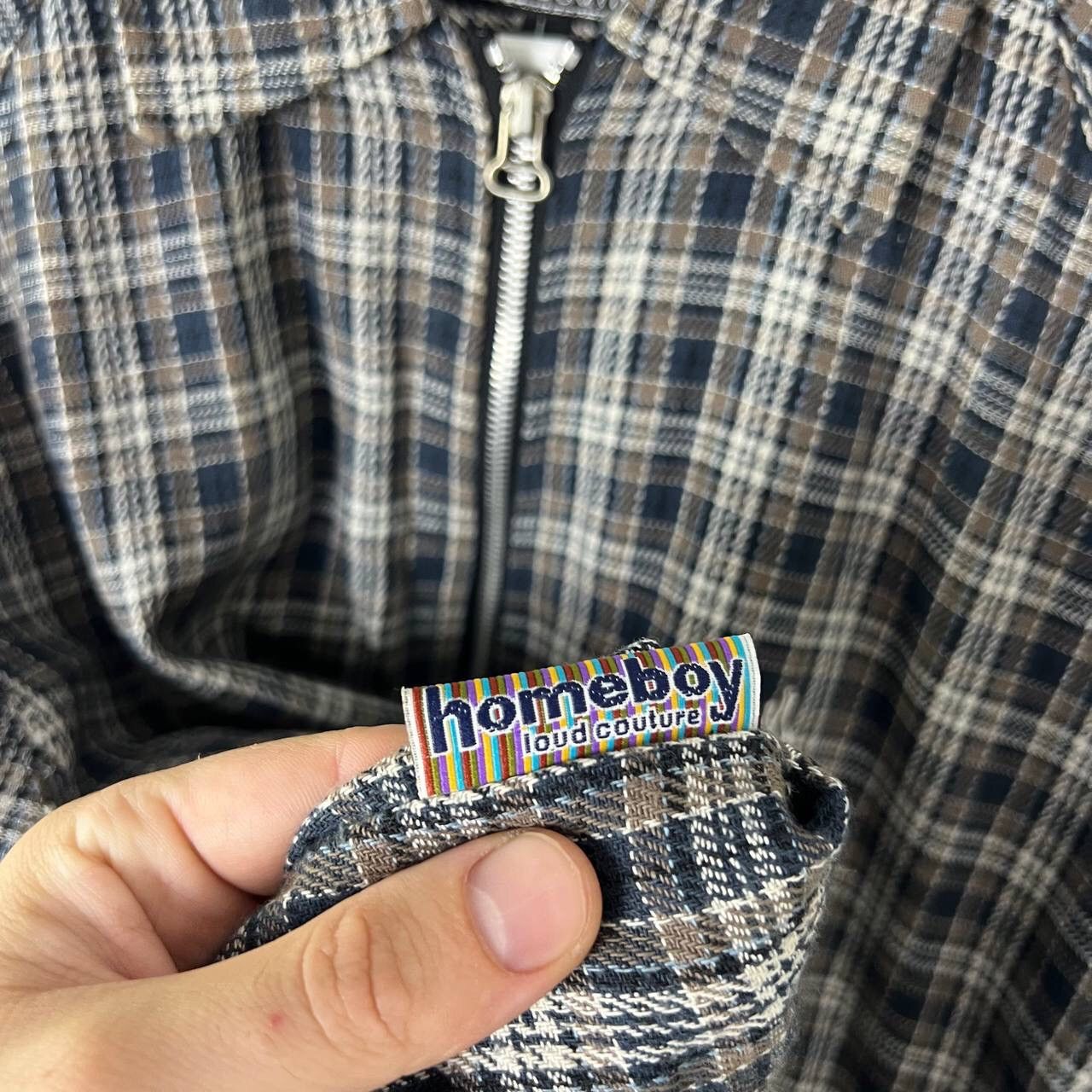 HOMME BOY CO. Home Boy Vintage Y2k Jacket Checkered Nova Check Size US L / EU 52-54 / 3 - 6 Thumbnail