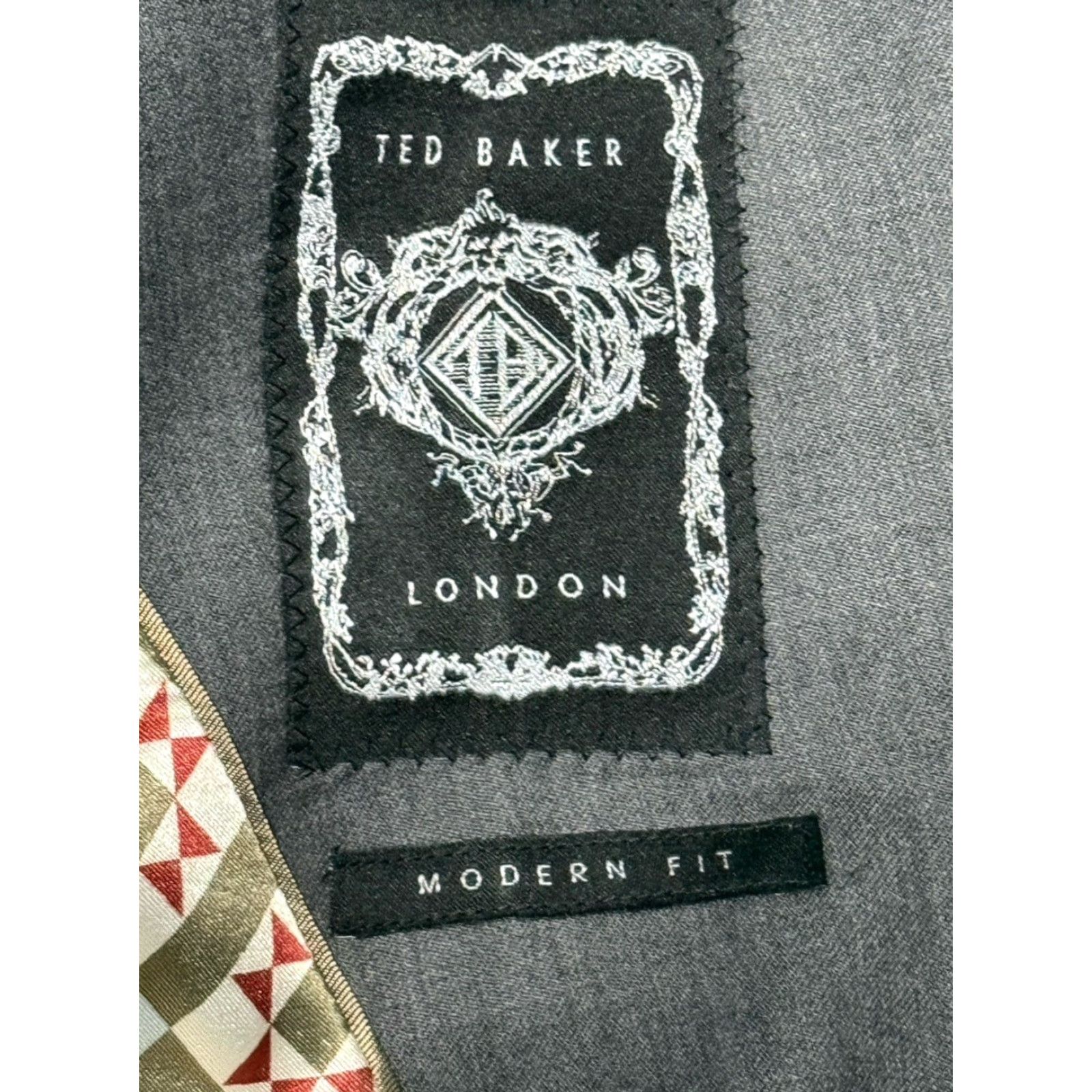 Ted Baker Ted Baker London Blazer Mens 44R Gray Wool Sport Coat Modern Fit Jacket Size 44R - 3 Thumbnail