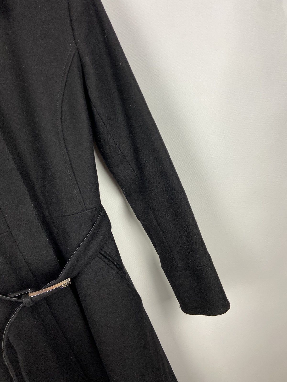 Versace Jeans Couture Vintage Versace Jeans Couture Black Womens Wool Belt Coat Size XS / US 0-2 / IT 36-38 - 6 Thumbnail