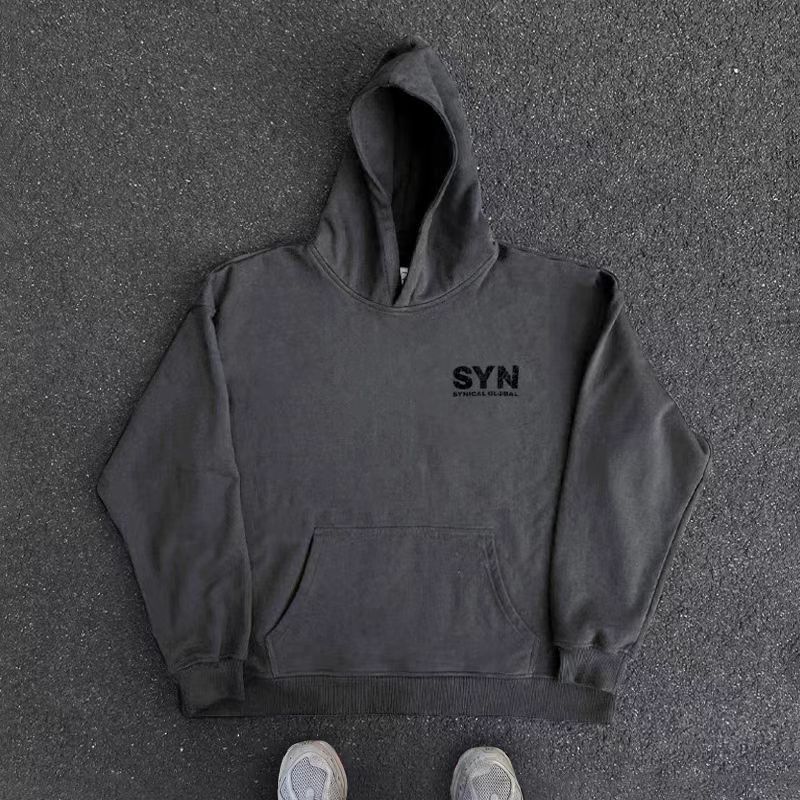 Japanese Brand × Vintage Vintage SYN Monogram Print Loose Casual Hooded Sweatshirt Size US XXL / EU 58 / 5 - 2 Thumbnail