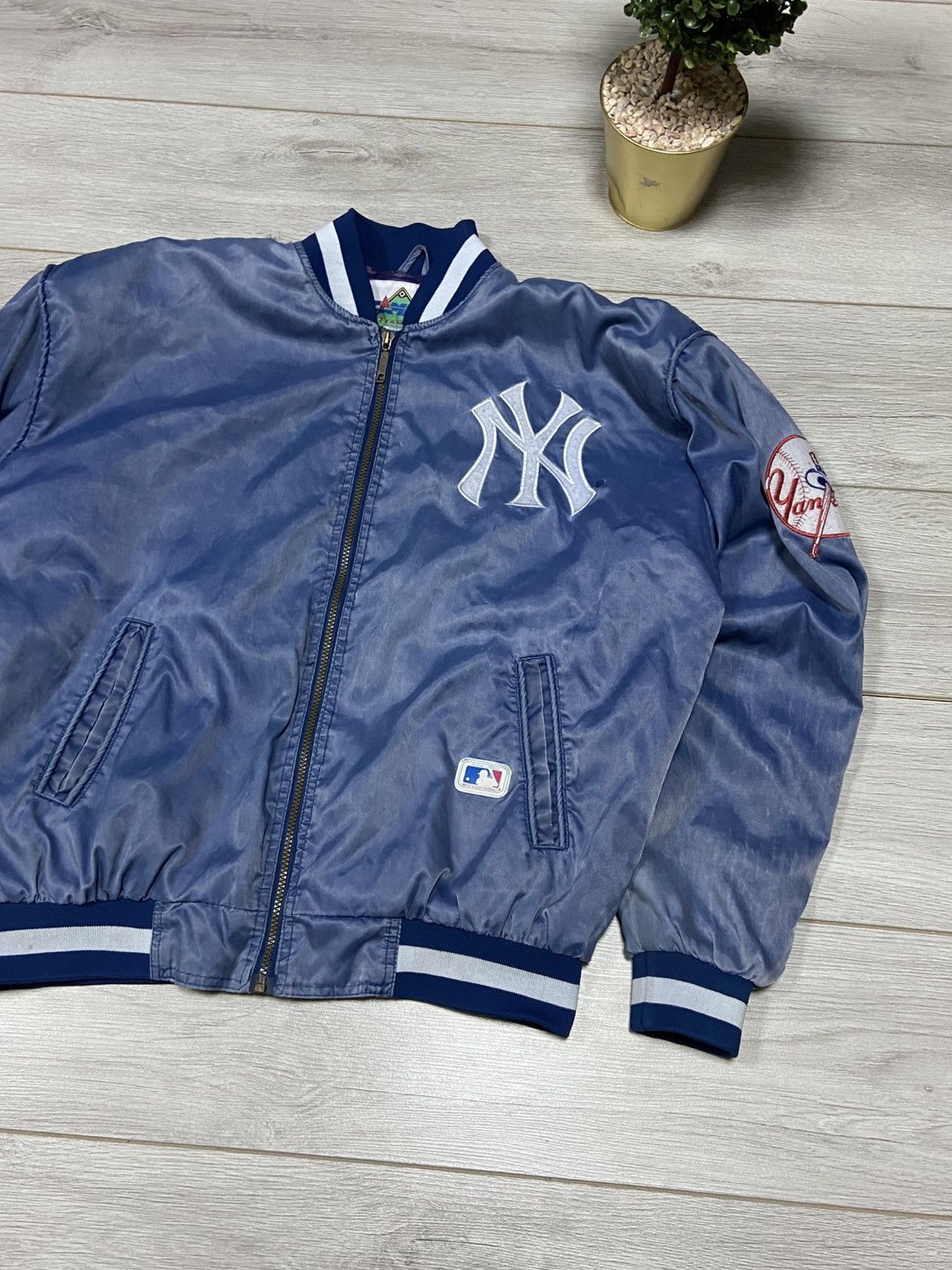 MLB Yankees vintage baseball bomber varsity buttons Size US L / EU 52-54 / 3 - 12 Thumbnail