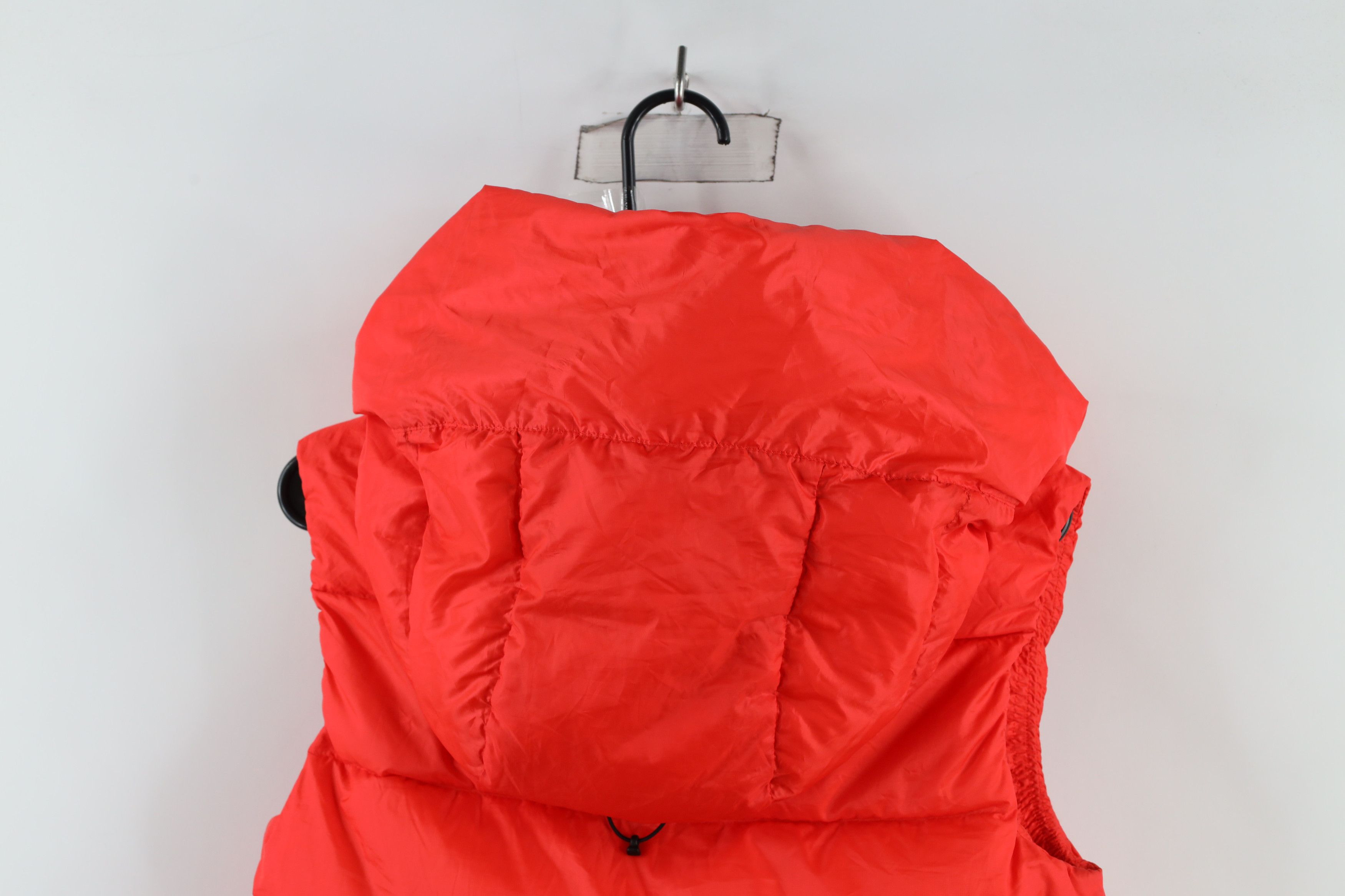 Nike × Vintage Nike Out Box Logo Duck Down Hooded Puffer Vest Jacket Red Size S / US 4 / IT 40 - 14 Thumbnail