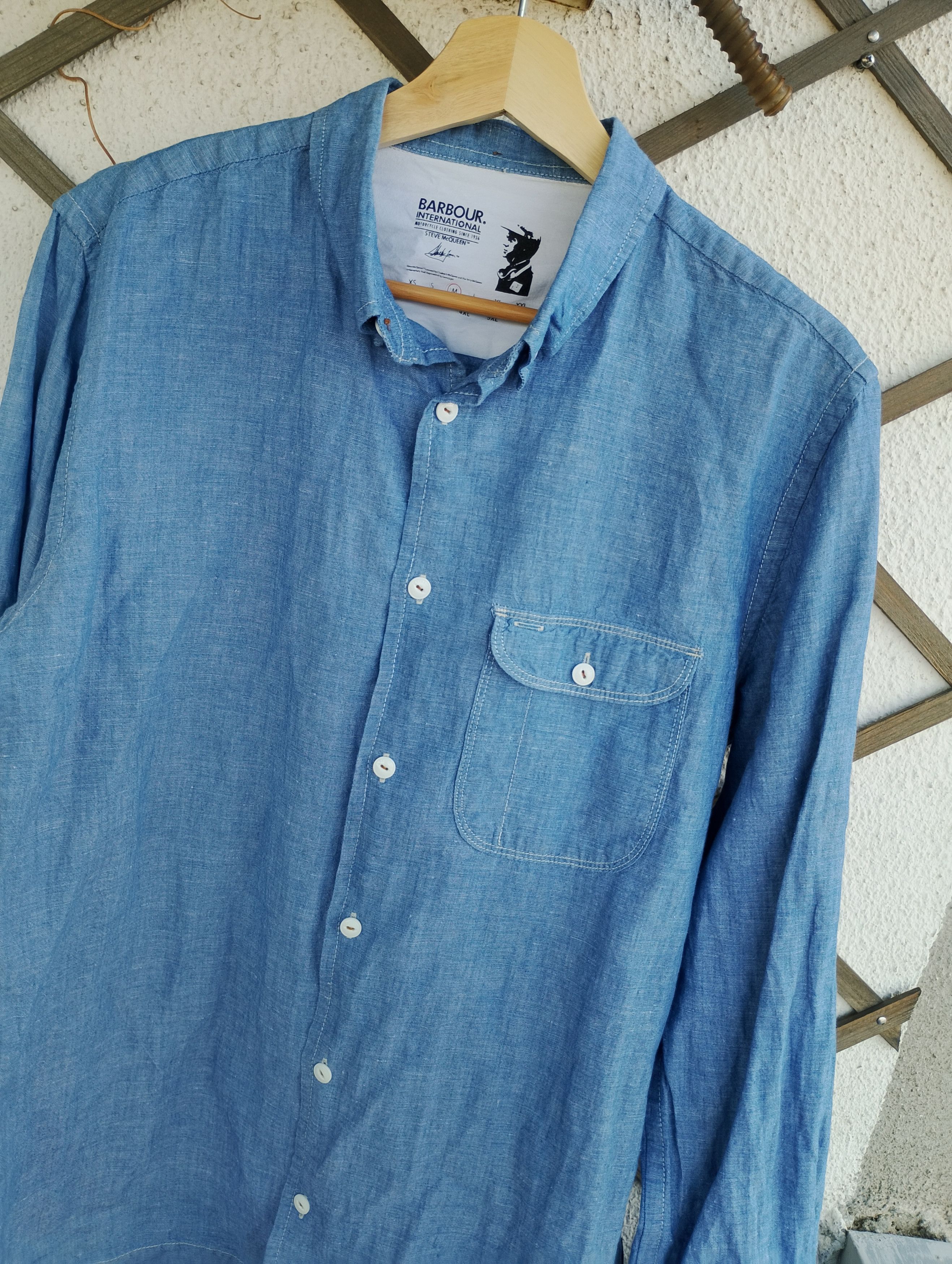Barbour Barbour x Steve McQueen denim Long Sleeve shirt sz M Size US M / EU 48-50 / 2 - 5 Thumbnail