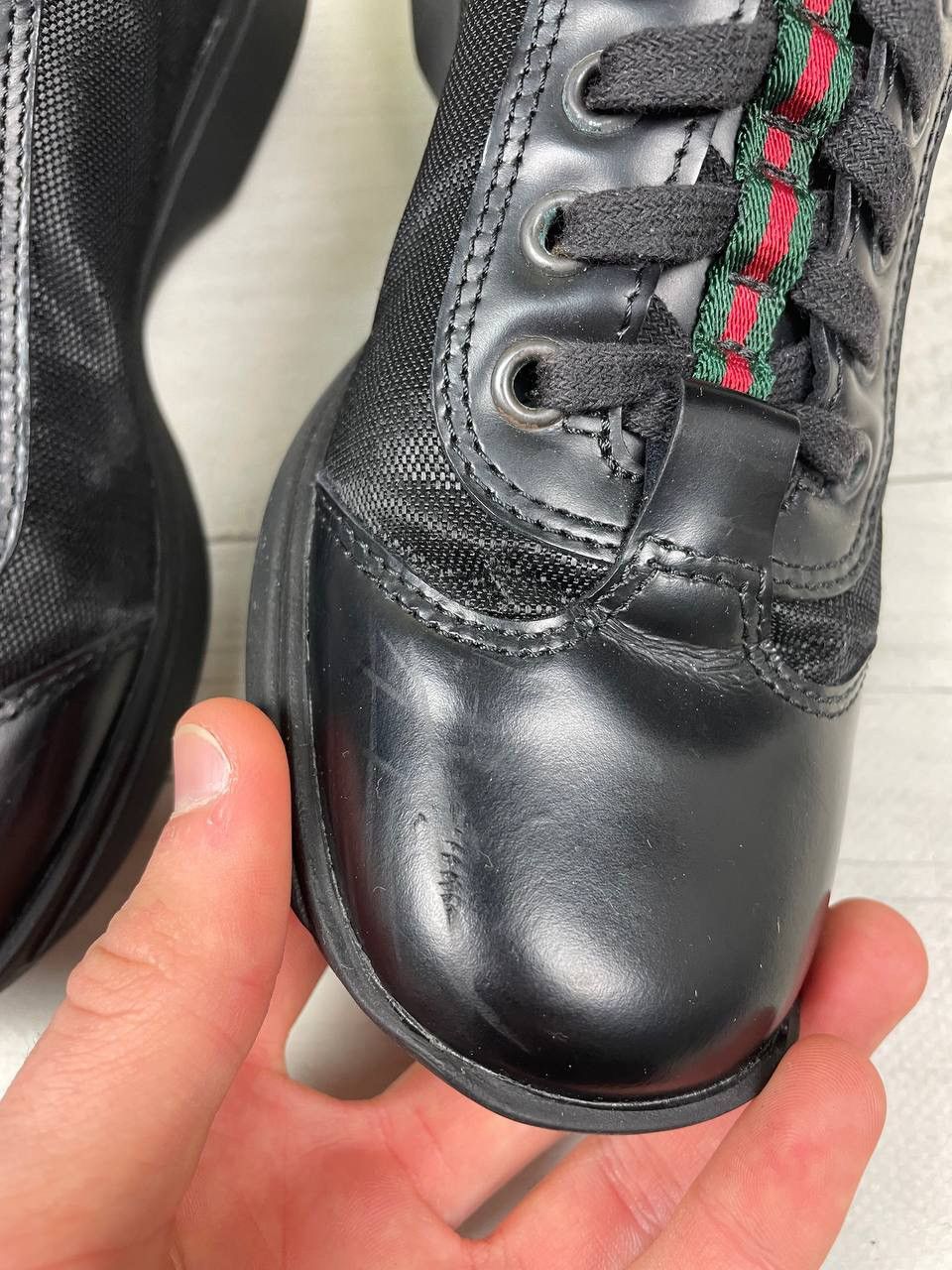 Gucci Vintage Gucci Leather Sneakers GG Size US 5.5 / IT 35.5 - 7 Thumbnail