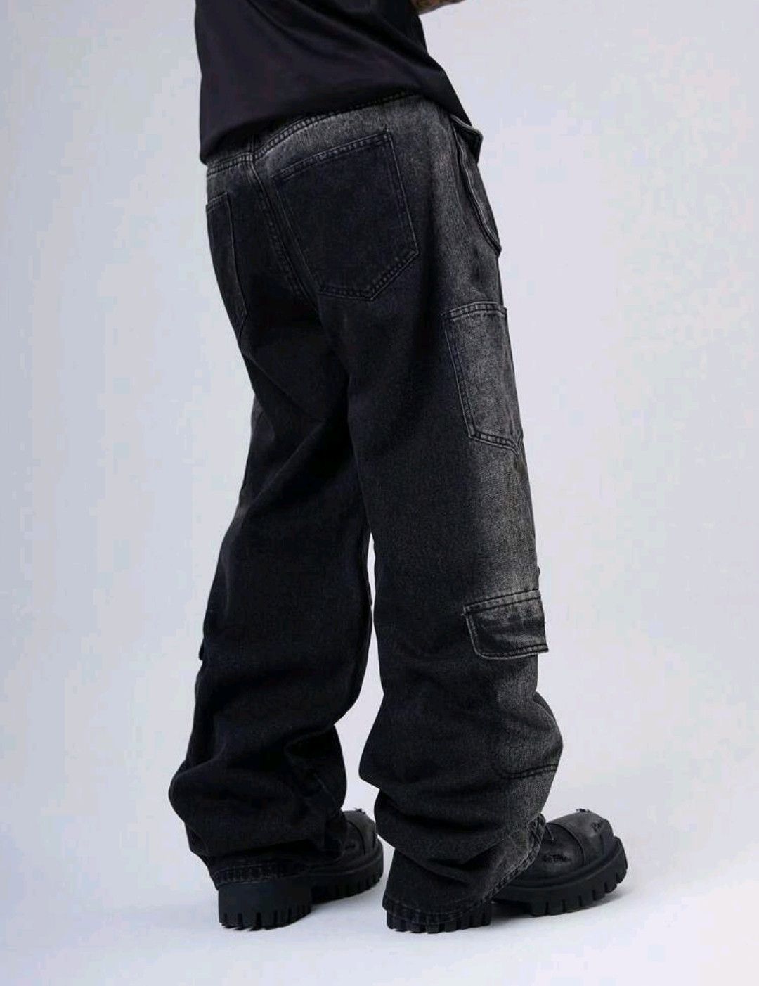 Japanese Brand × Jean × Vintage Y2K Vintage Streetwear Rust Distressed Baggy Cargo Jeans Size US 35 - 4 Thumbnail