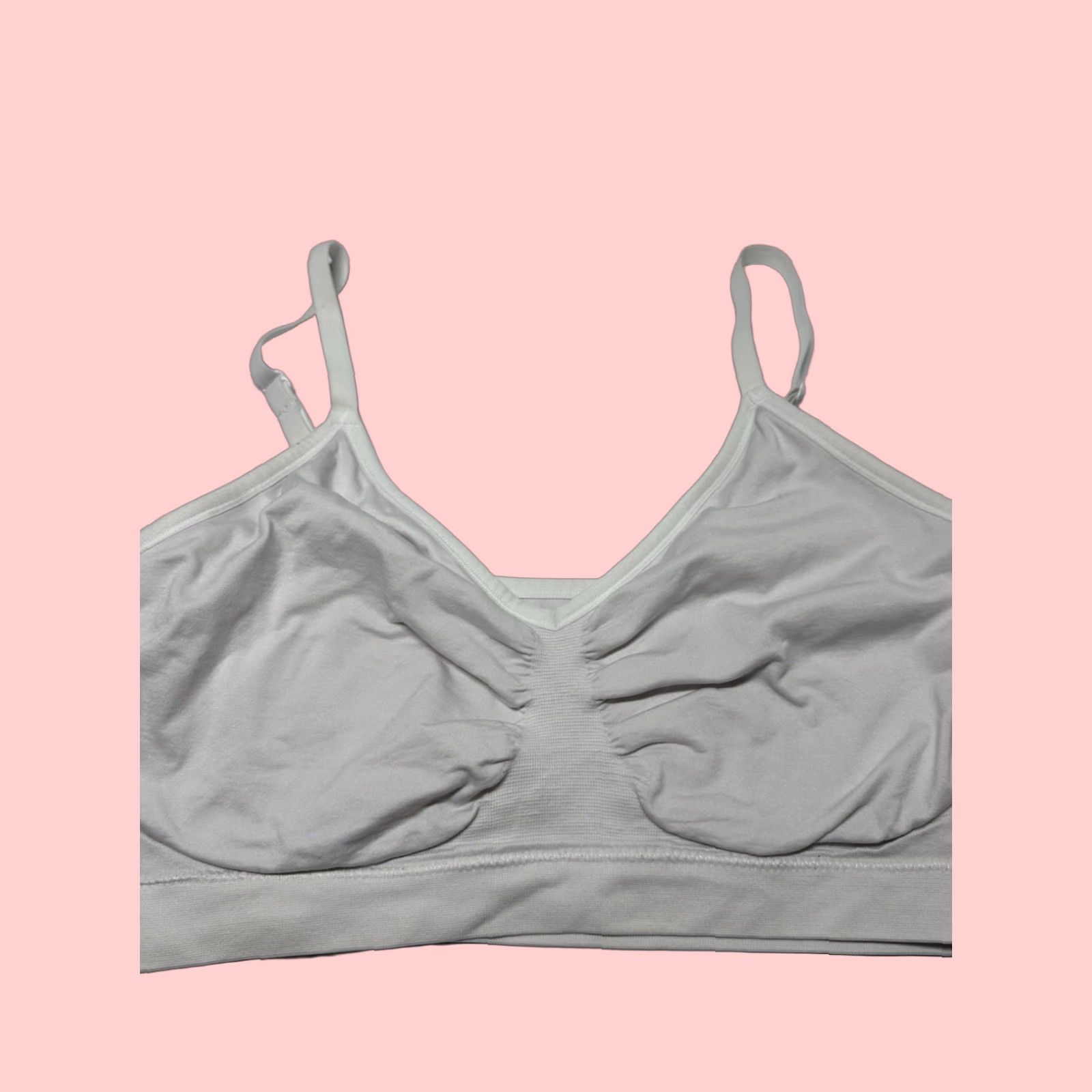 Vintage Yummie Bralette 2X/3X Pink Wireless Seamless Bra Womens