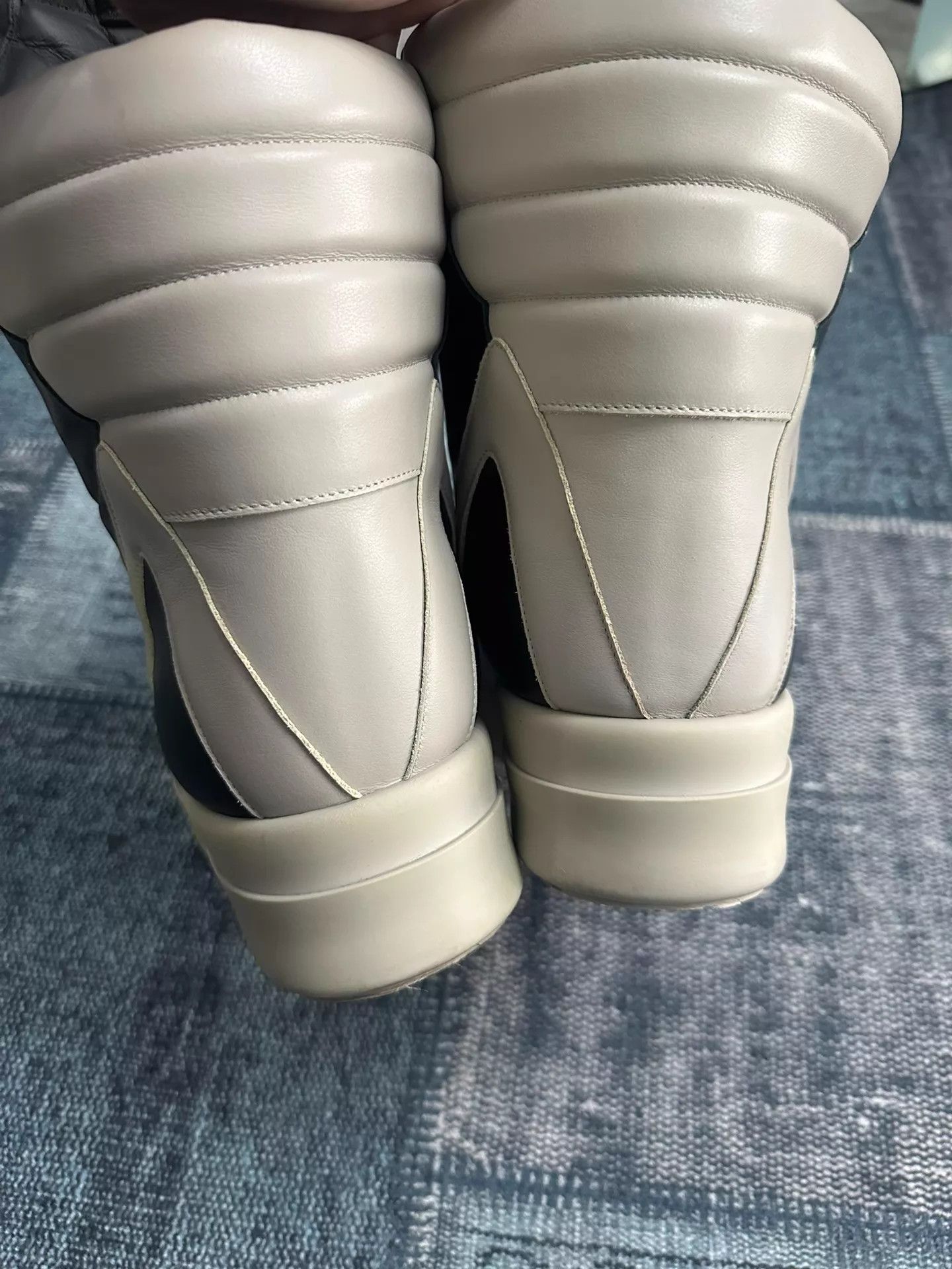 Rick Owens Rick Owens Mega High Top Black & Gray Triangular 42 Size US 9 / EU 42 - 3 Thumbnail