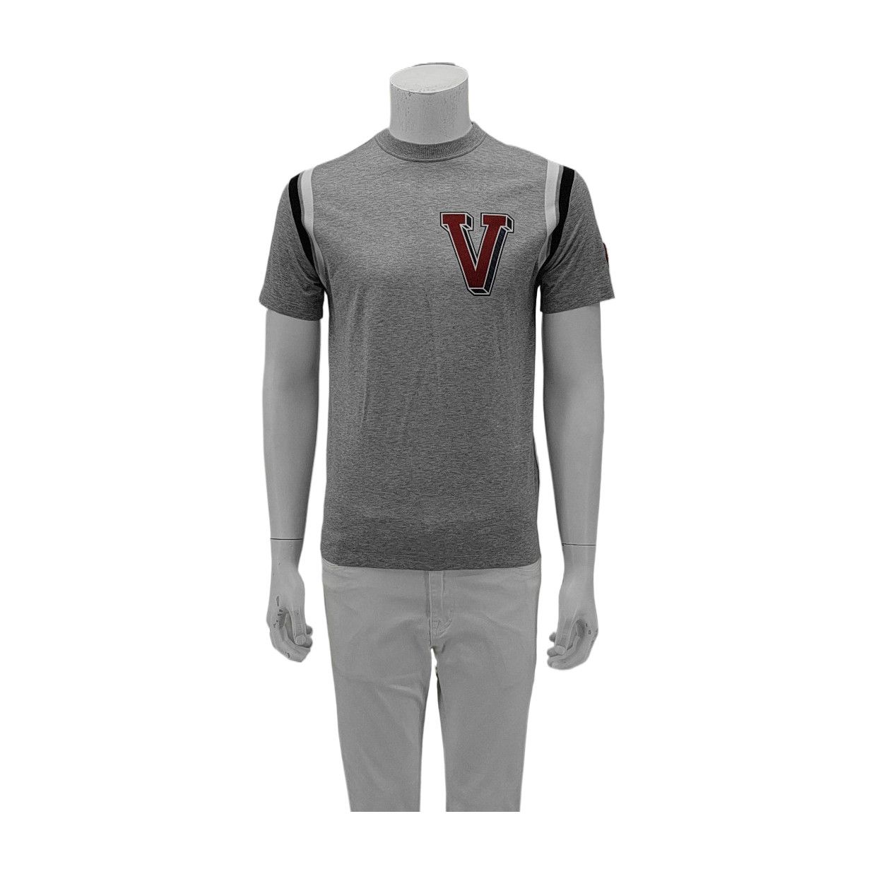 Louis Vuitton Louis Vuitton Gray Cotton V Patch T-Shirt Size XS Size US XS / EU 42 / 0 - 1 Thumbnail