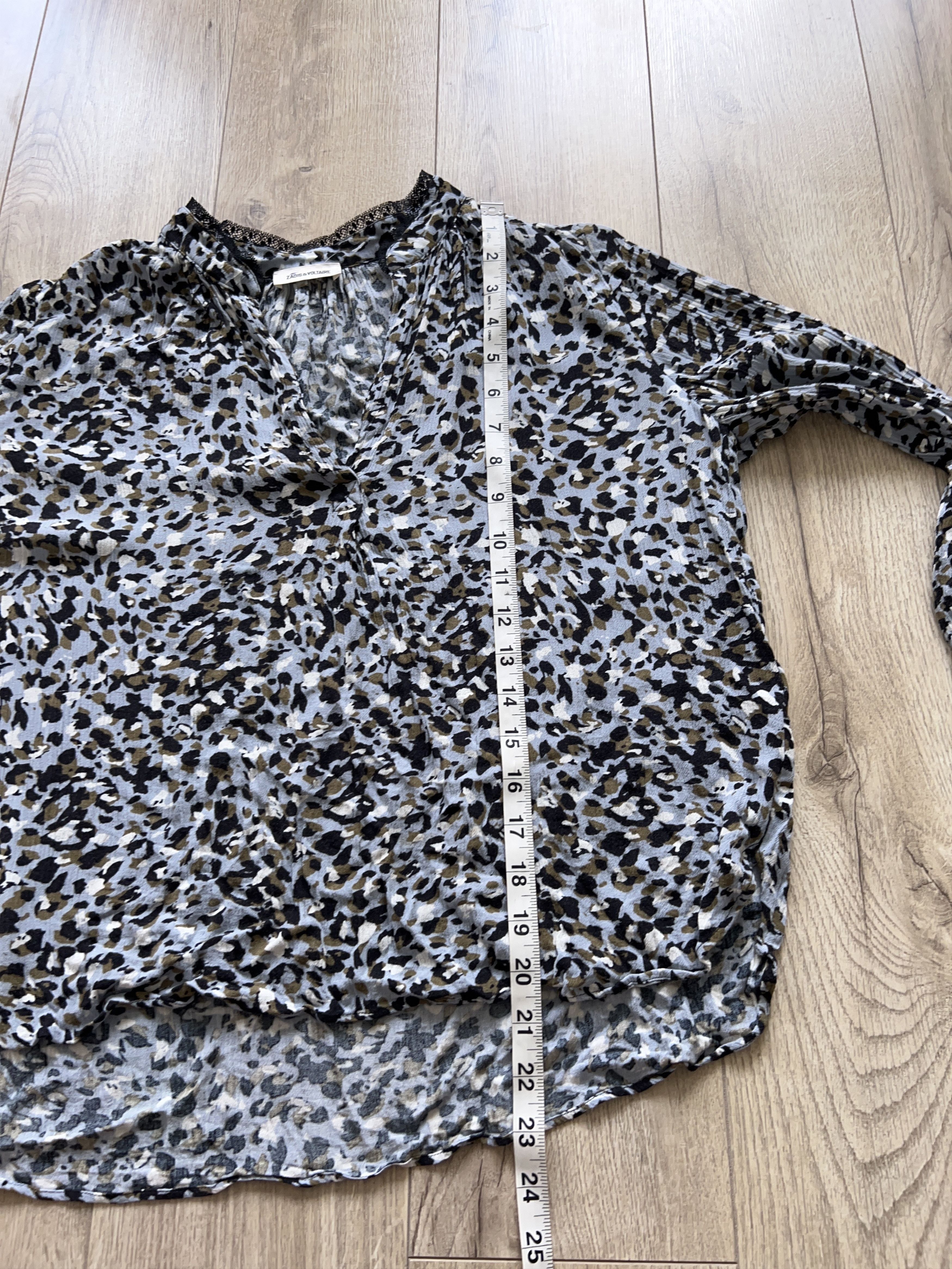 Designer × Zadig & Voltaire Zadig & Voltaire Tink Leo Crinkle Shirt Long Sleeve Top Size S / US 4 / IT 40 - 6 Thumbnail