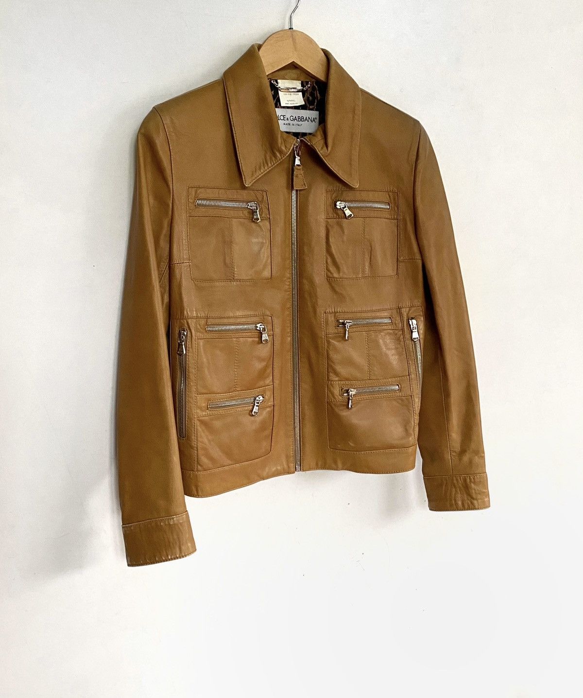 Dolce & Gabbana 🔥Archive S/S02 Dolce&Gabbana Leather Cargo Jacket Y2K Size S / US 4 / IT 40 - 16 Thumbnail