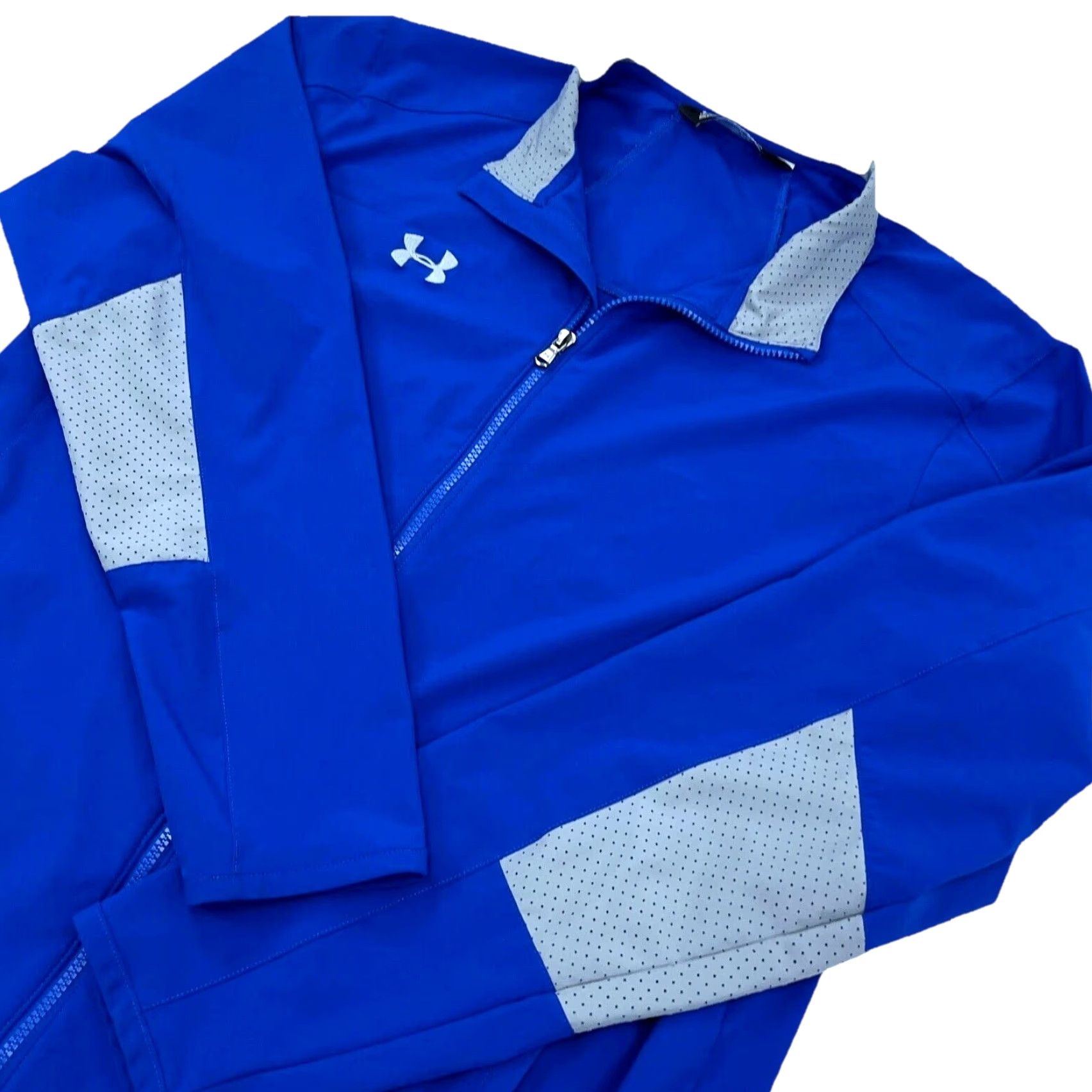 Under Armour Under Armour Jacket Men XL Blue Gray Windbreaker Full Zip Lightweight 100% Polyester Sports Windbreaker Regular Fit Size US XL / EU 56 / 4 - 2 Thumbnail