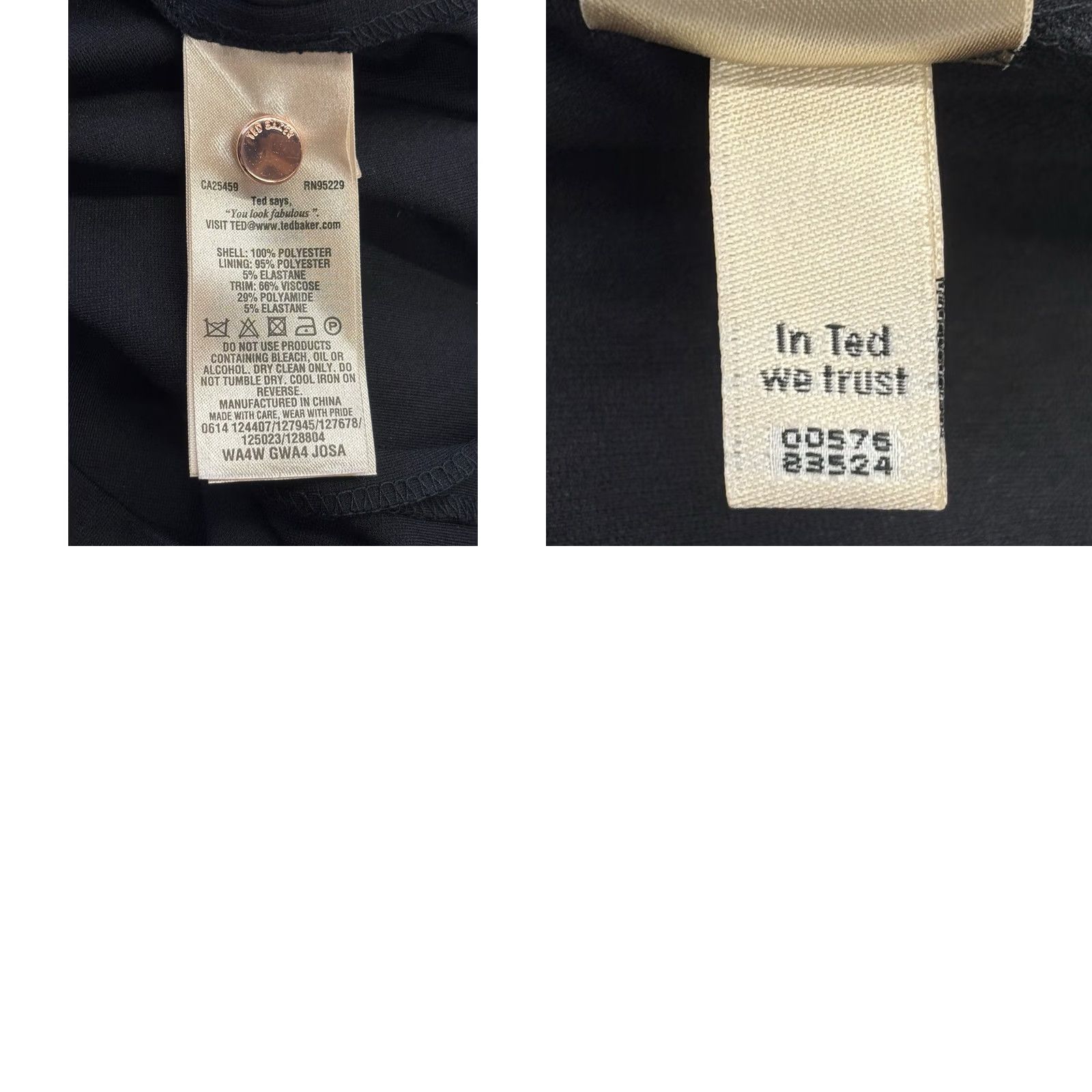 Ted Baker TED BAKER dress UK10 Josa bow colour block A-line flare swing tunic shift Dress Midi Black / Ivory Mens? Size L / US 10 / IT 46 - 8 Thumbnail