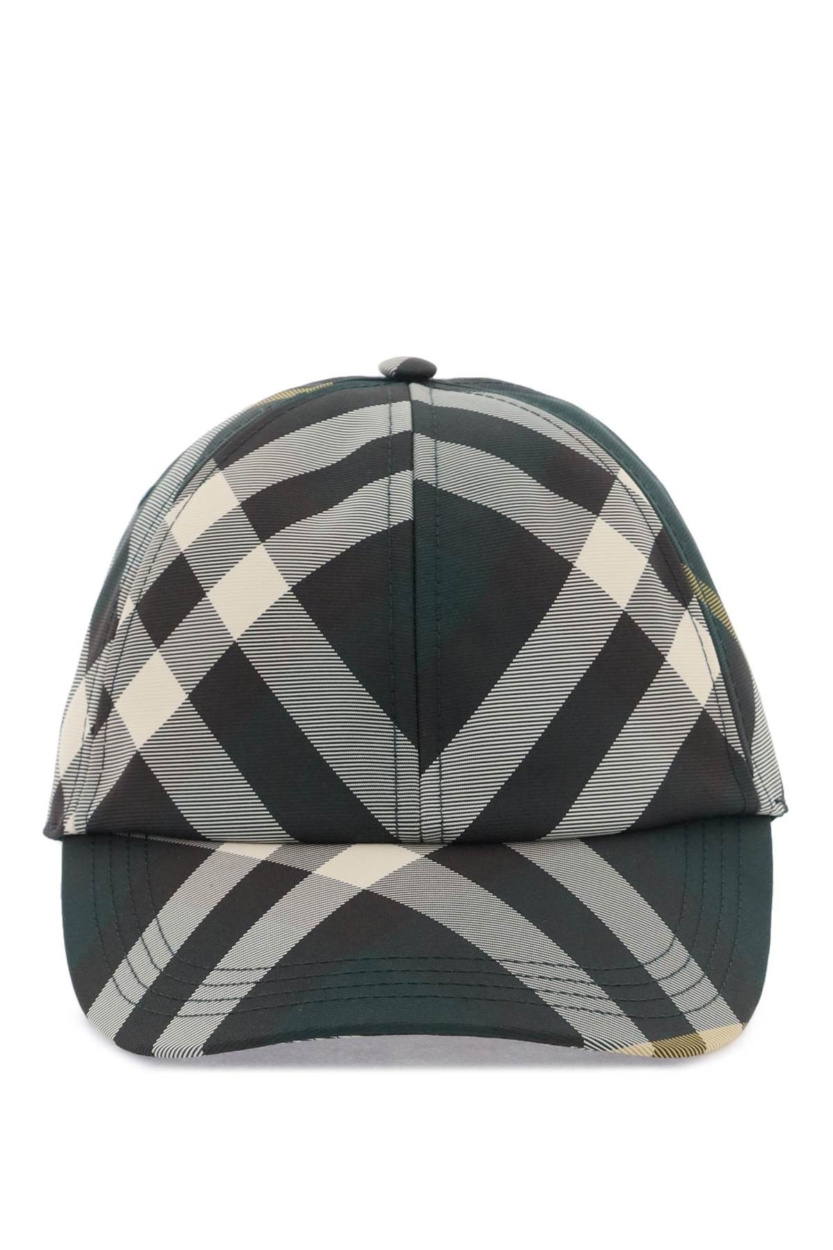 image of Burberry Check Baseball Cap in Ivy, Women's
