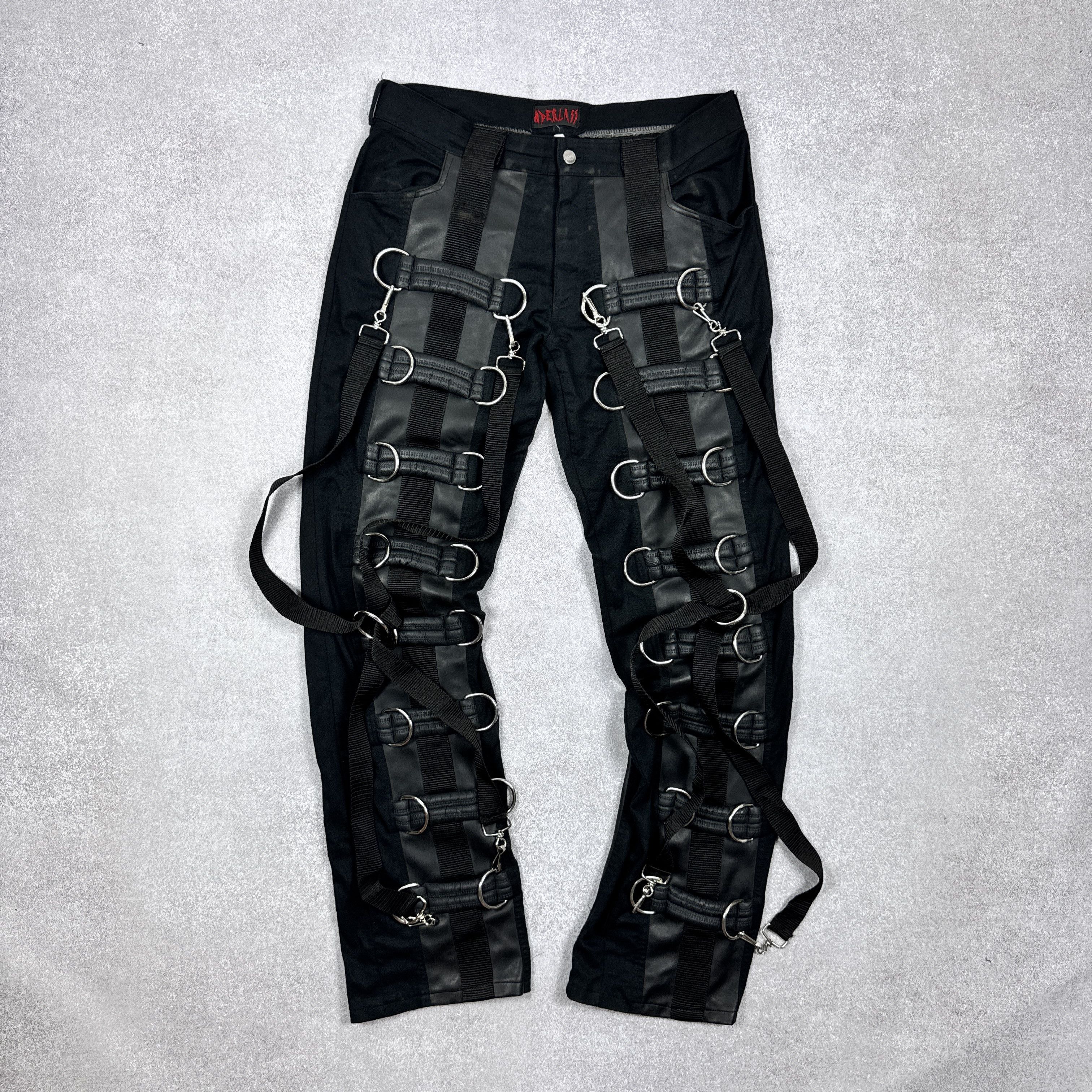 Japanese Brand Aderlass Parachute Bondage Black Pants Cyber Punk Size 34 Size US 34 / EU 50 - 1 Thumbnail