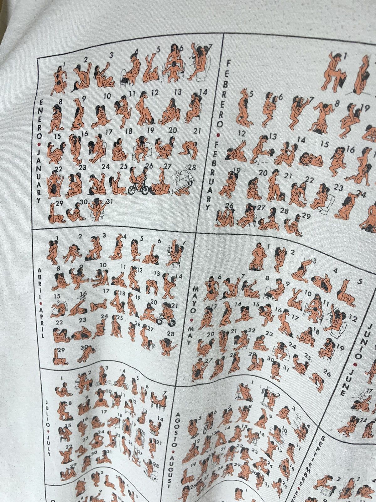 Vintage Kamasutra 365 days Humor crazy vintage T shirt 90s Size US XL / EU 56 / 4 - 10 Thumbnail
