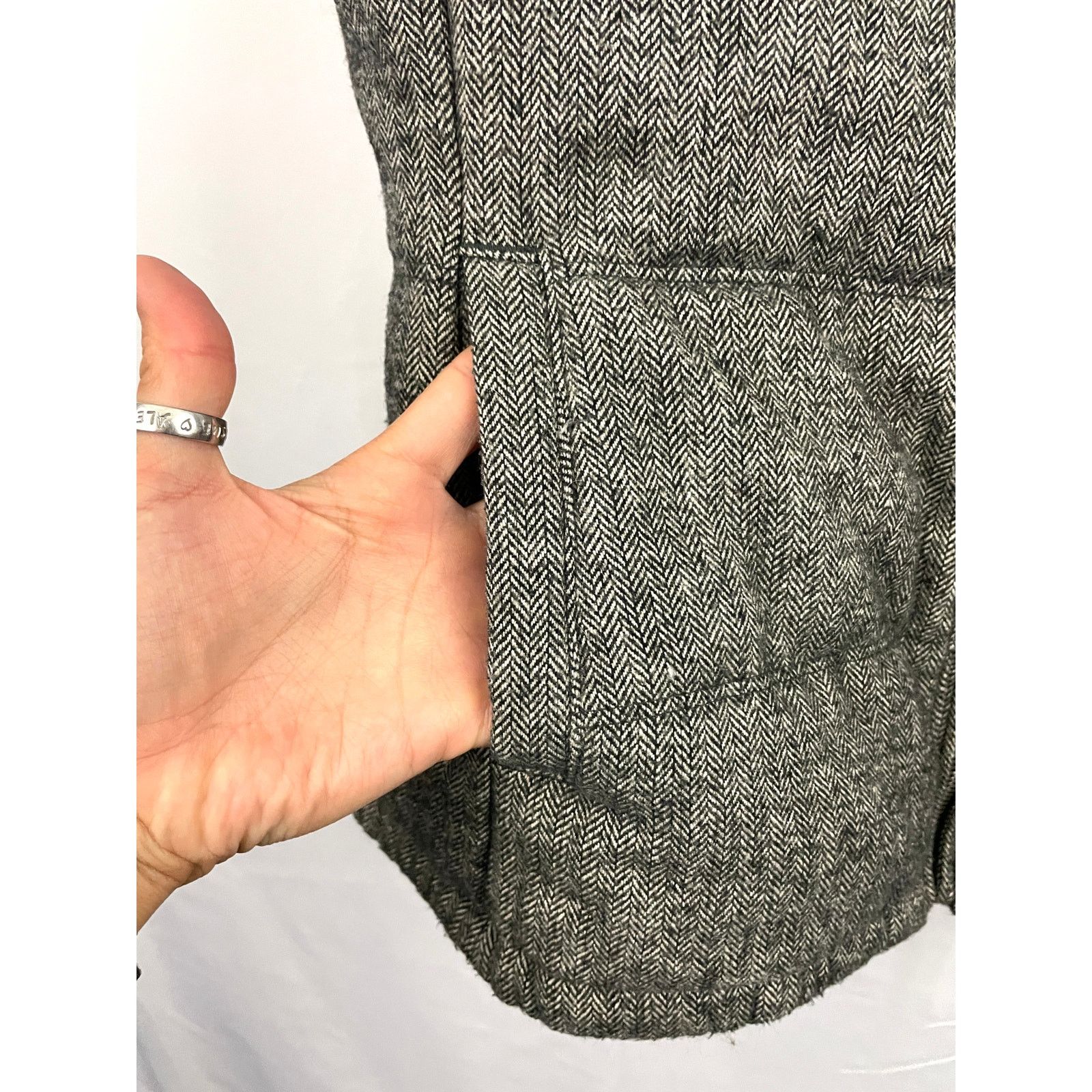 Old Navy Old Navy Herringbone Wool Blend Puffer Vest SMALL Size S / US 4 / IT 40 - 6 Thumbnail