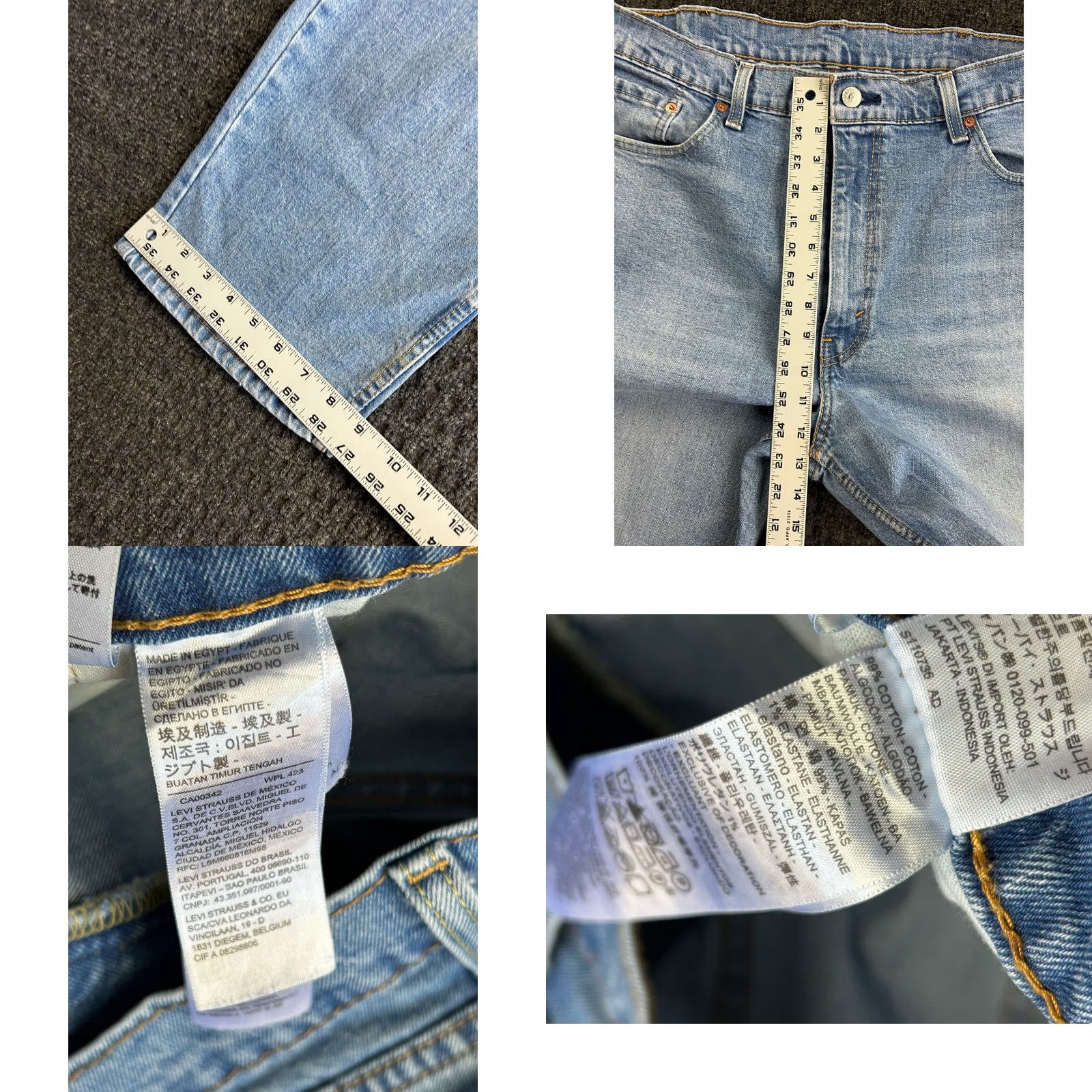 Levi's Levi’s 550 Jeans Relaxed Fit Men’s 40 x 30 Light Wash Blue Denim FAST SHIPPING Size US 40 / EU 56 - 8 Thumbnail