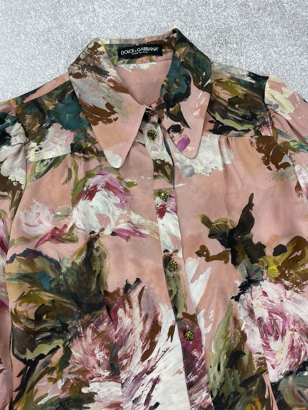 Dolce & Gabbana Dolce & Gabbana Floral Print Silk Blouse Shirt Size S / US 4 / IT 40 - 2 Thumbnail