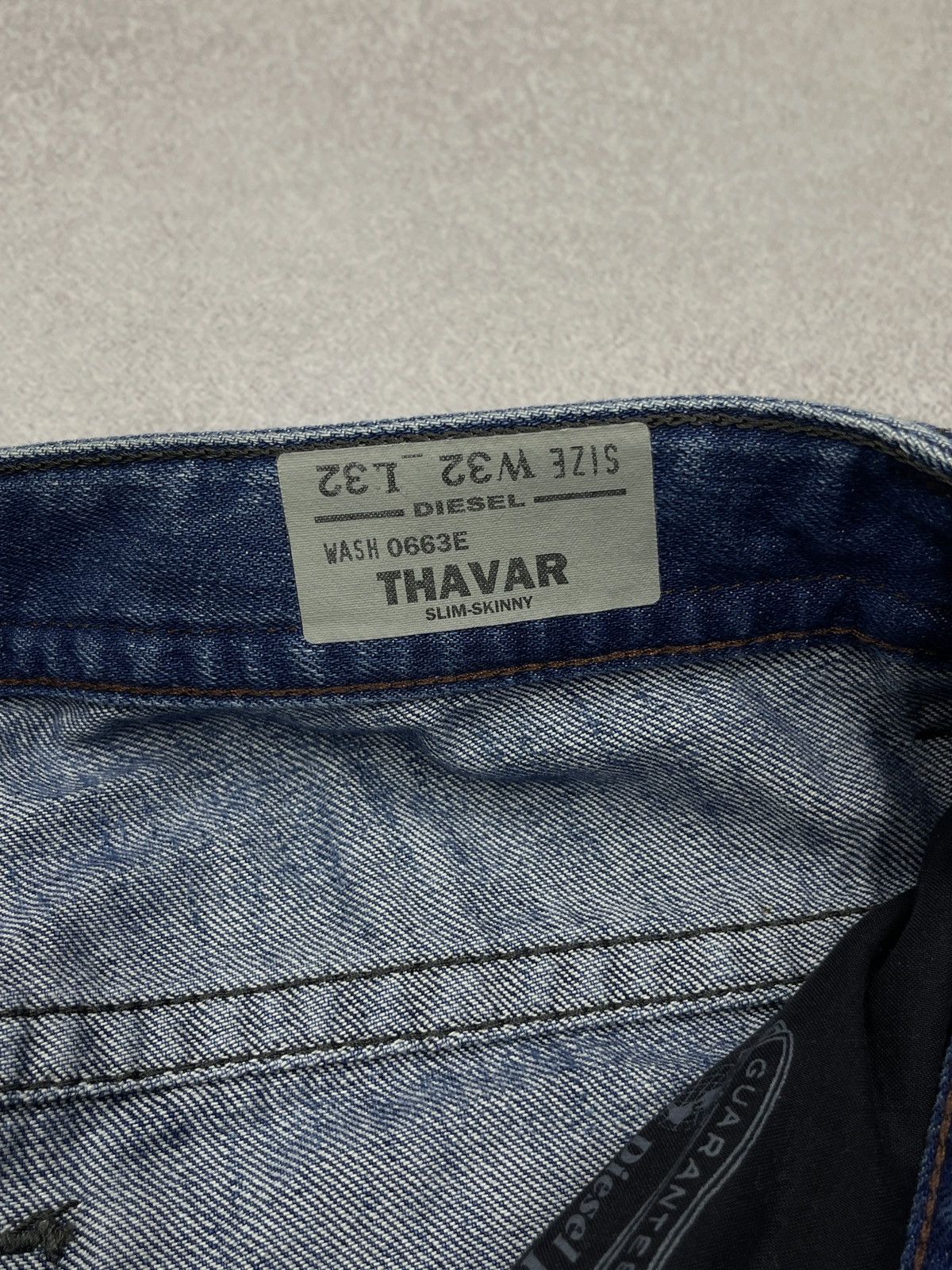 Diesel Mens Diesel Thavar Denim Jeans Blue Y2K Size US 32 / EU 48 - 16 Thumbnail