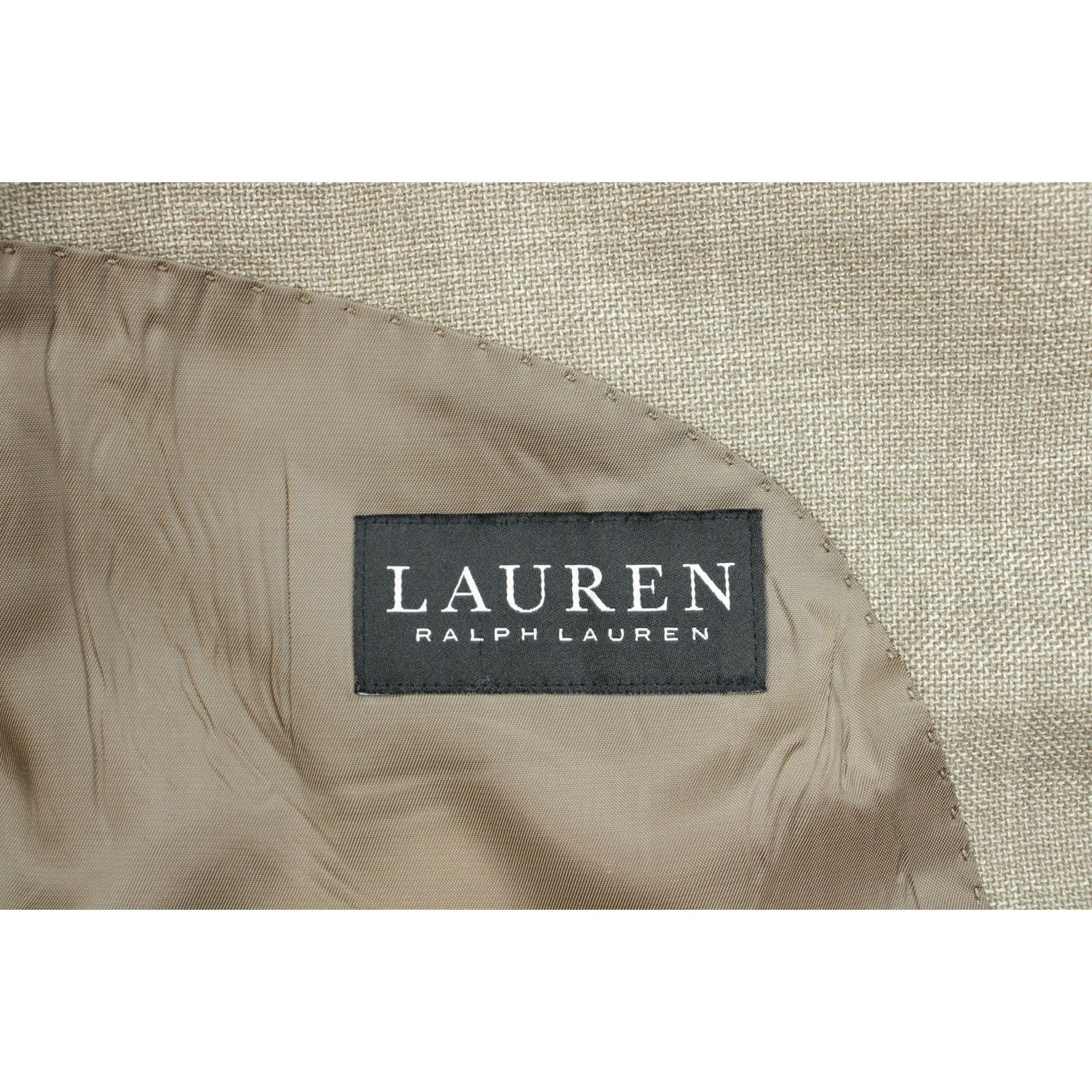 Lauren Ralph Lauren Lauren Ralph Lauren Blazer Mens 42R Beige Hopsack Size 42R - 8 Thumbnail