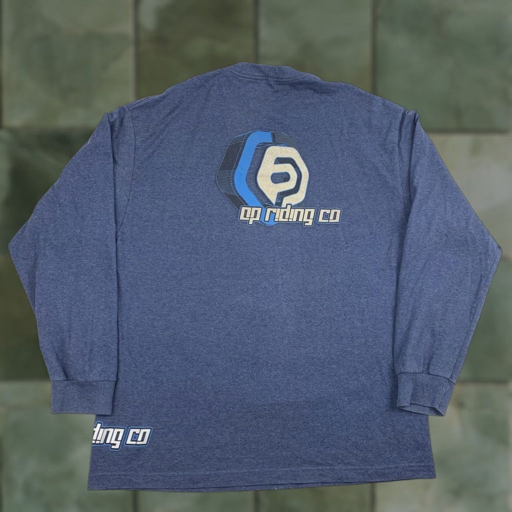 Ocean Pacific VINTAGE Ocean Pacific Long Sleeve Shirt Mens Large Blue Grunge Y2K Surf 90s Op Riding Co Crew Neck Modern Fit Size US L / EU 52-54 / 3 - 1 Thumbnail