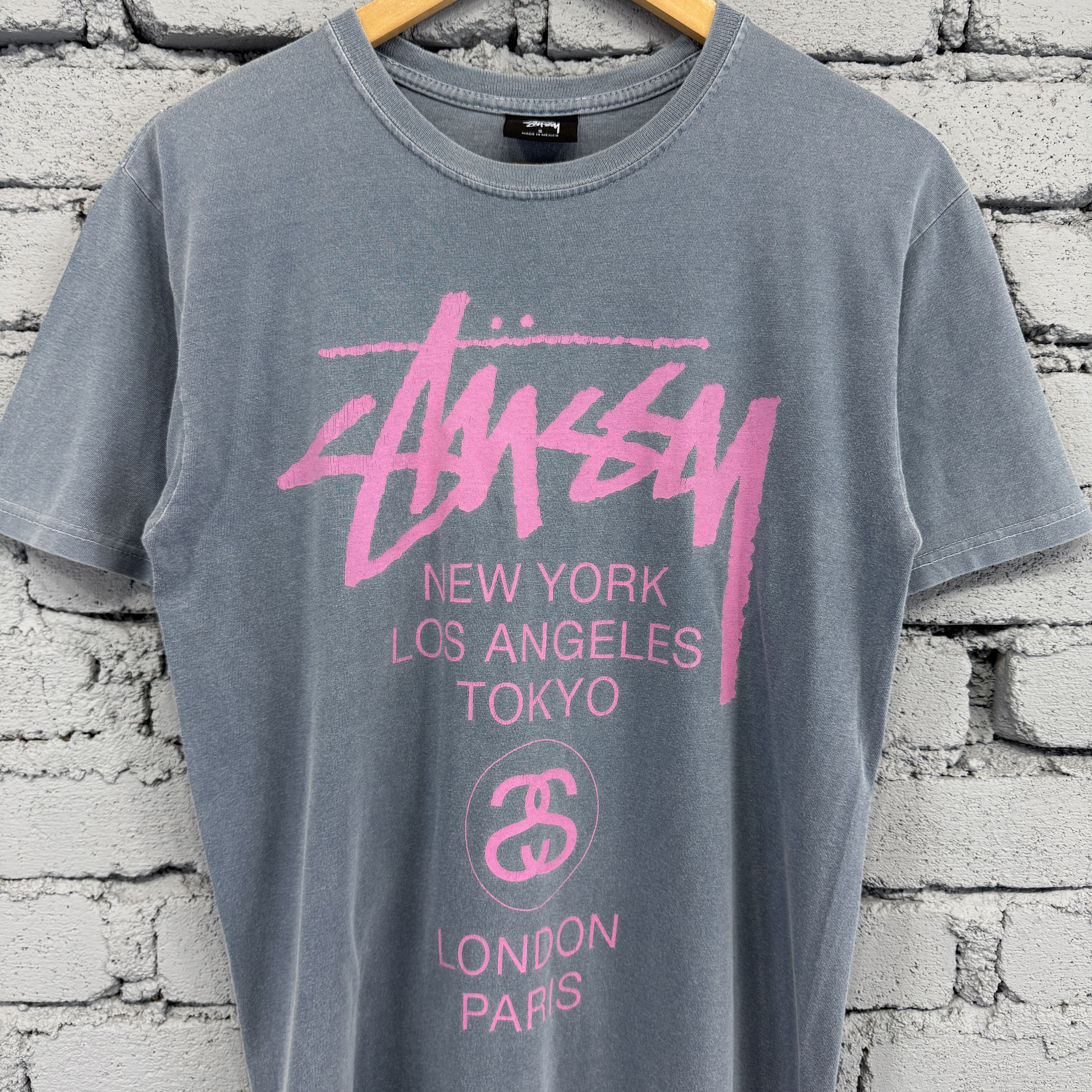 Stussy Rare Stussy NY, LA, TK, LND, PAR Crewneck Tshirt Size US S / EU 44-46 / 1 - 3 Thumbnail