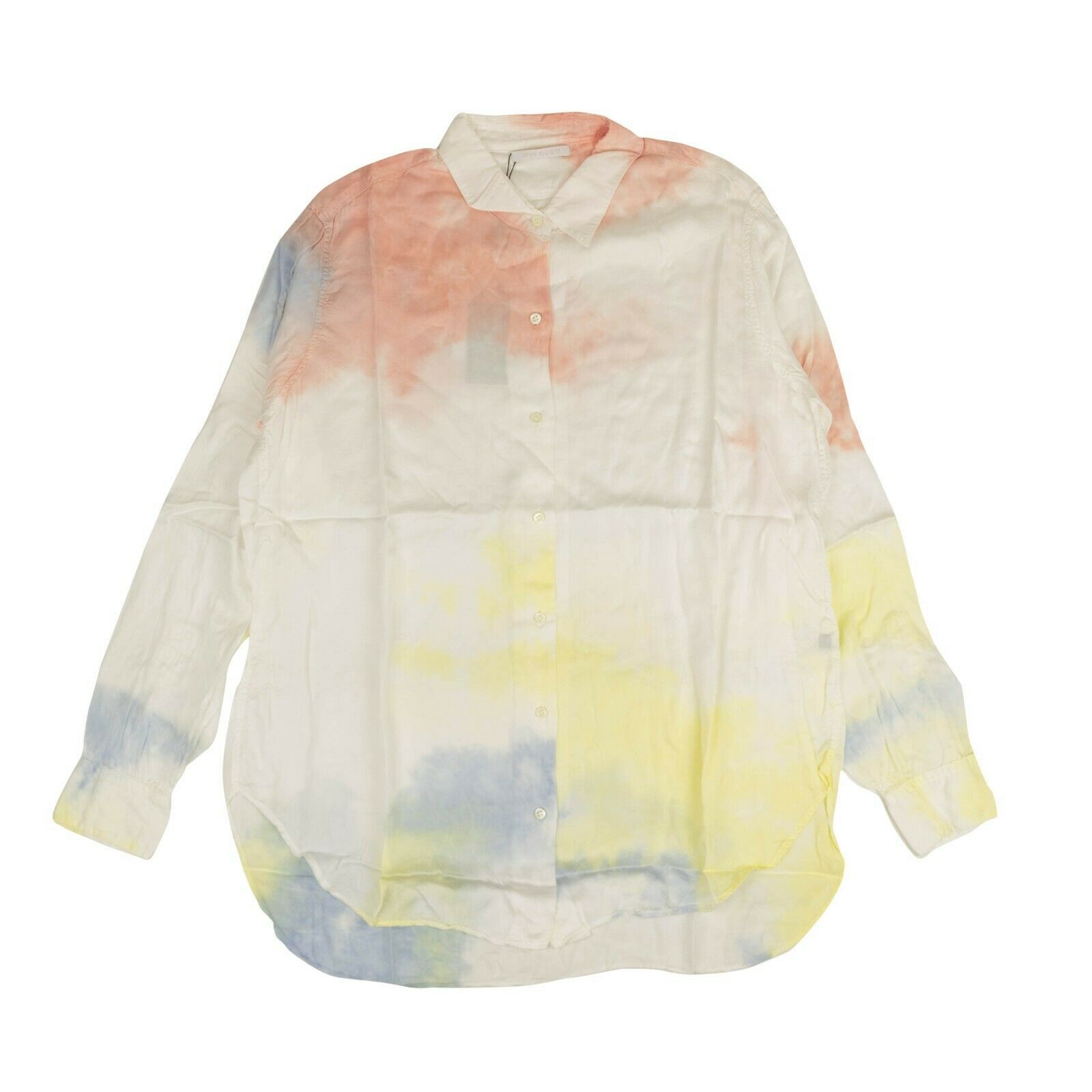 Image of John Elliott Multicolor White Jude Blouse Size 1, Women's