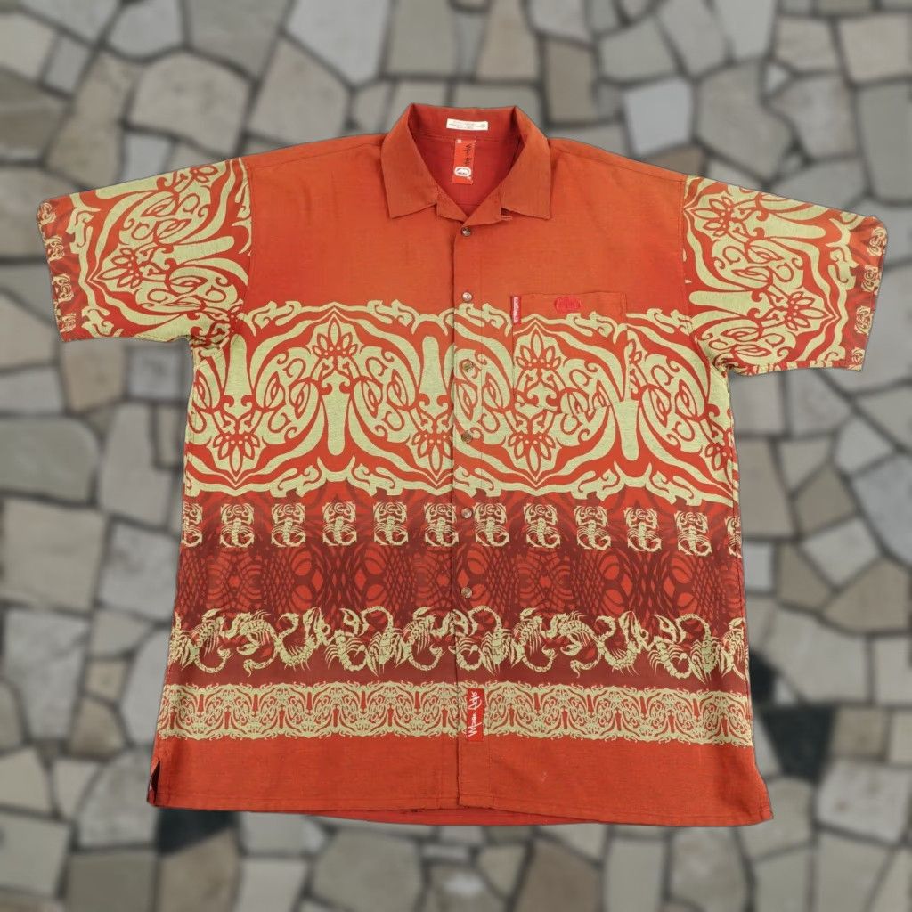 Ecko Unltd. VINTAGE Ecko Unltd Shirt Mens 2XL Red Paisley Scorpions Button Up Hip Hop Y2K Shirt Size US XXL / EU 58 / 5 - 1 Thumbnail