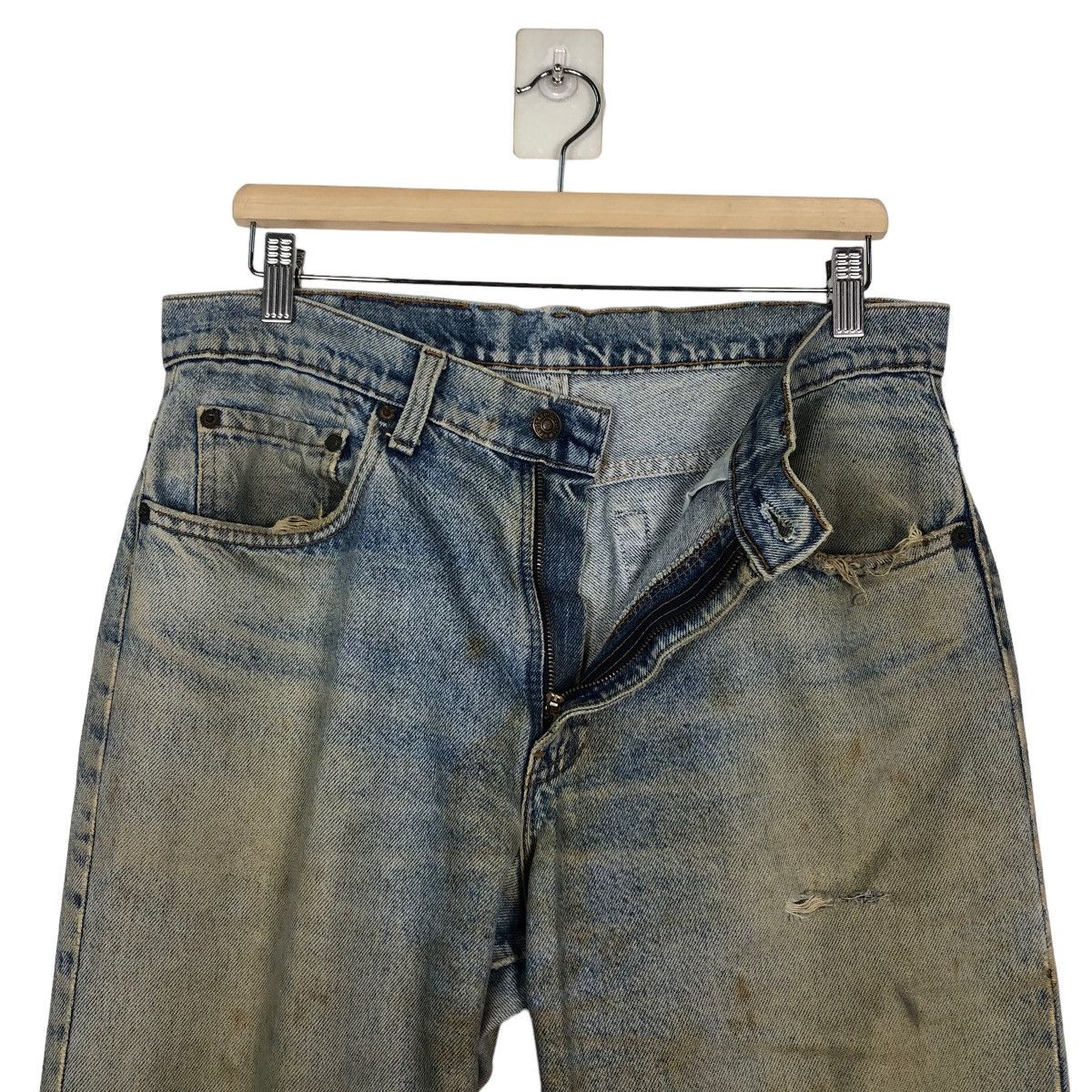 Levi's 🔥VINTAGE DISTRESSED DENIM JEANS LEVI’S MADE IN USA Size US 34 / EU 50 - 18 Thumbnail