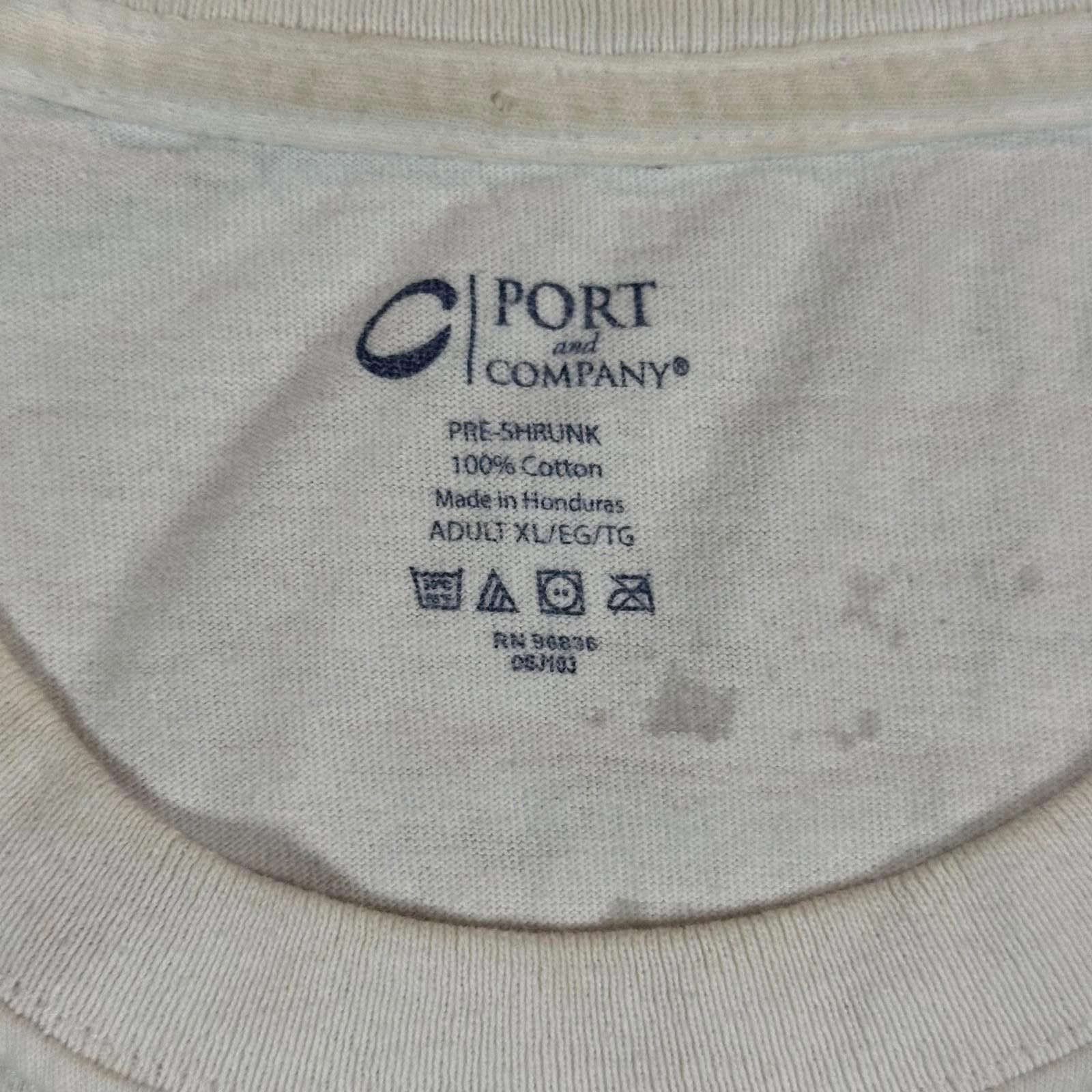 Other Port & Company Mens T-shirt XL White Pabst Blue Ribbon Logo Size US XL / EU 56 / 4 - 4 Thumbnail