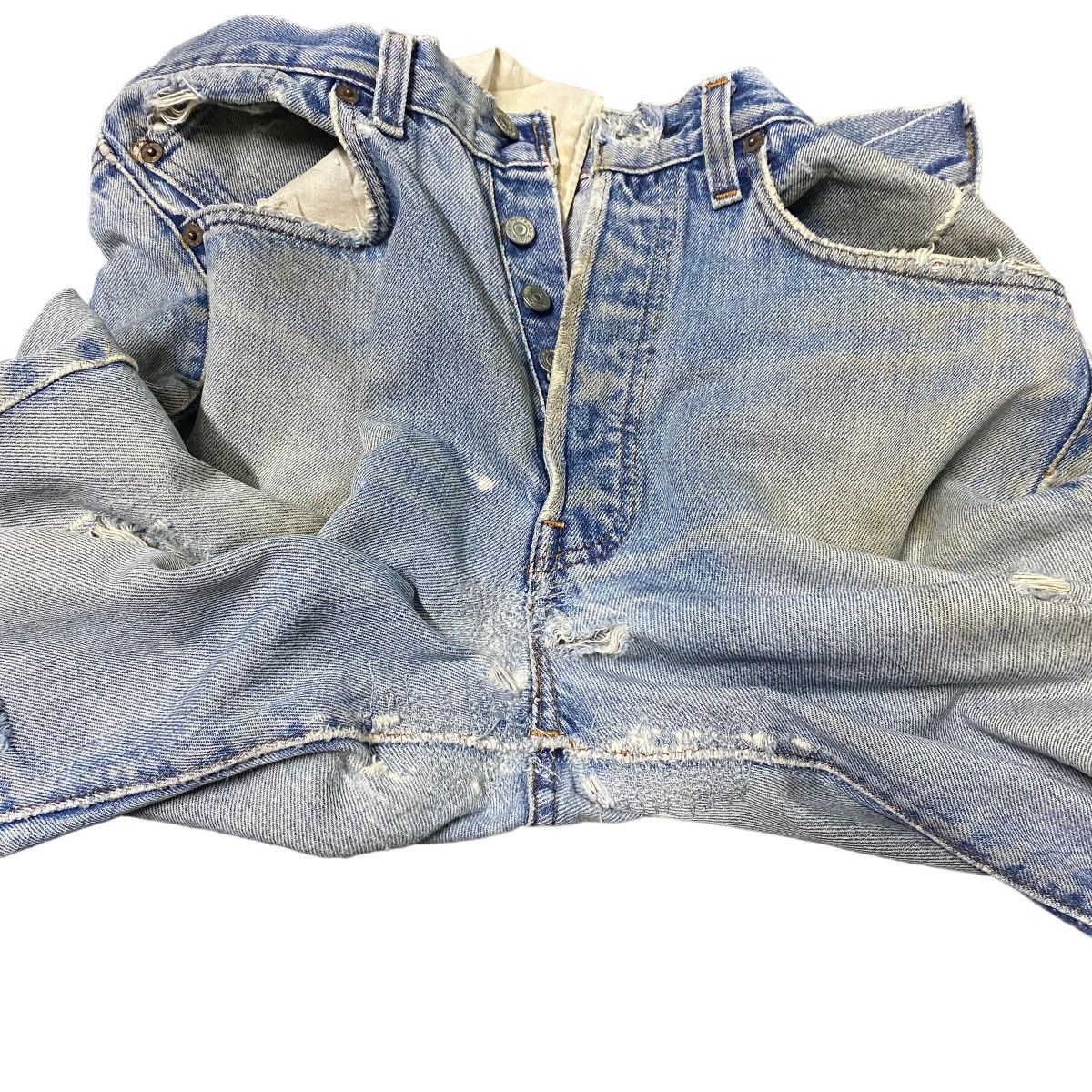Levi's Vintage 80s Levis 501 Redline Thrashed Selvedge Jeans Size US 31 - 19 Thumbnail