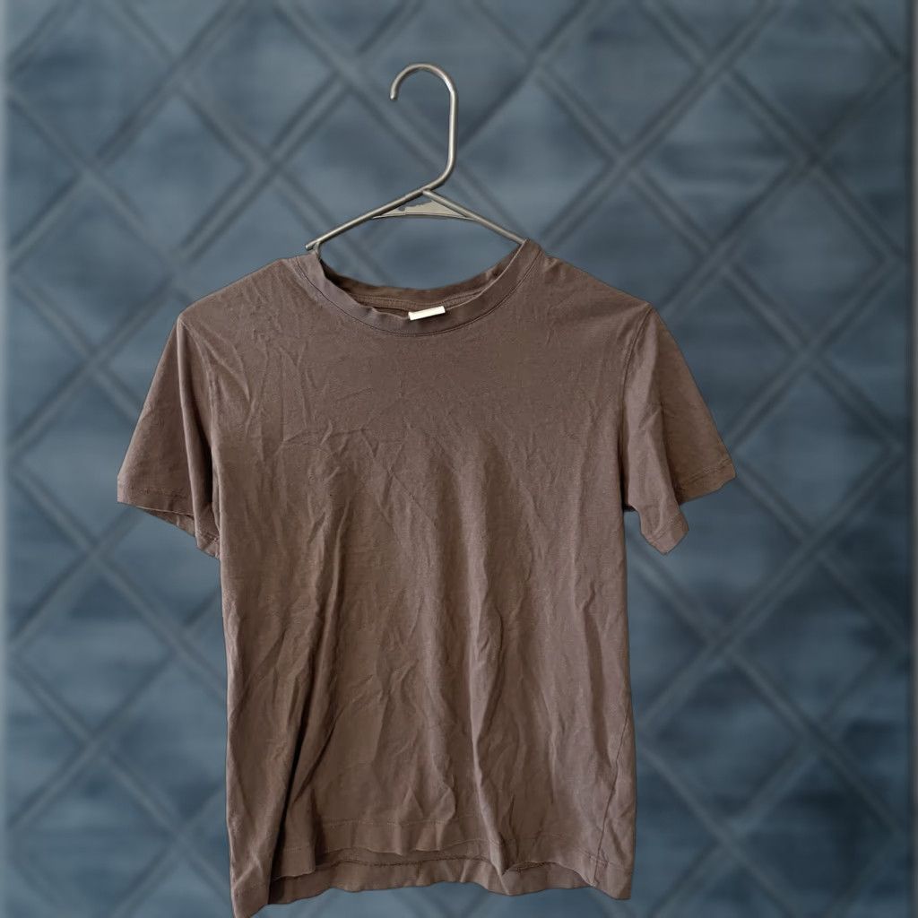 H&M H&M Top Women XS Brown Solid Cotton Blend Short Sleeve T-Shirt Size XS / US 0-2 / IT 36-38 - 1 Thumbnail
