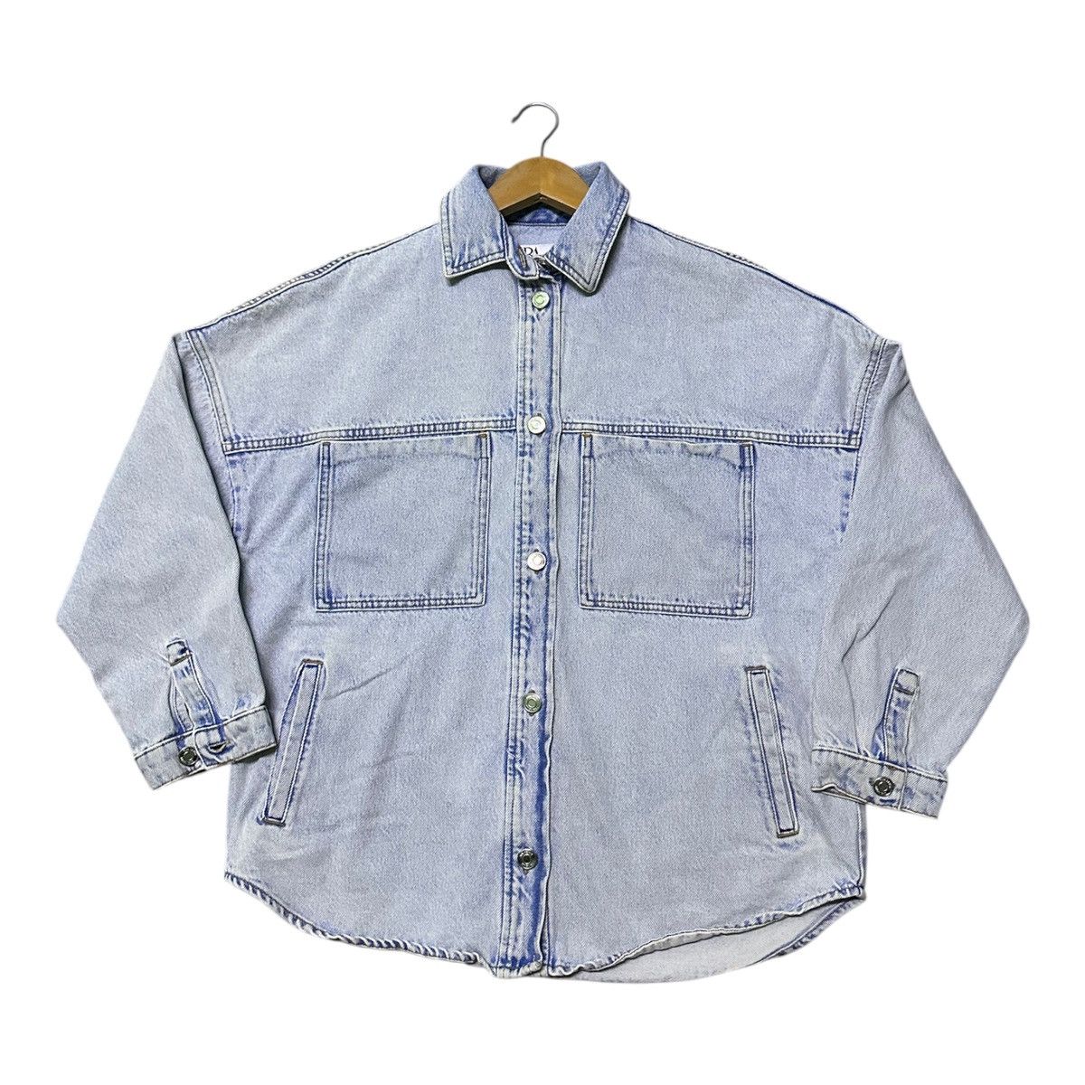 Zara Zara oversized denim jacket Size S / US 4 / IT 40 - 6 Thumbnail