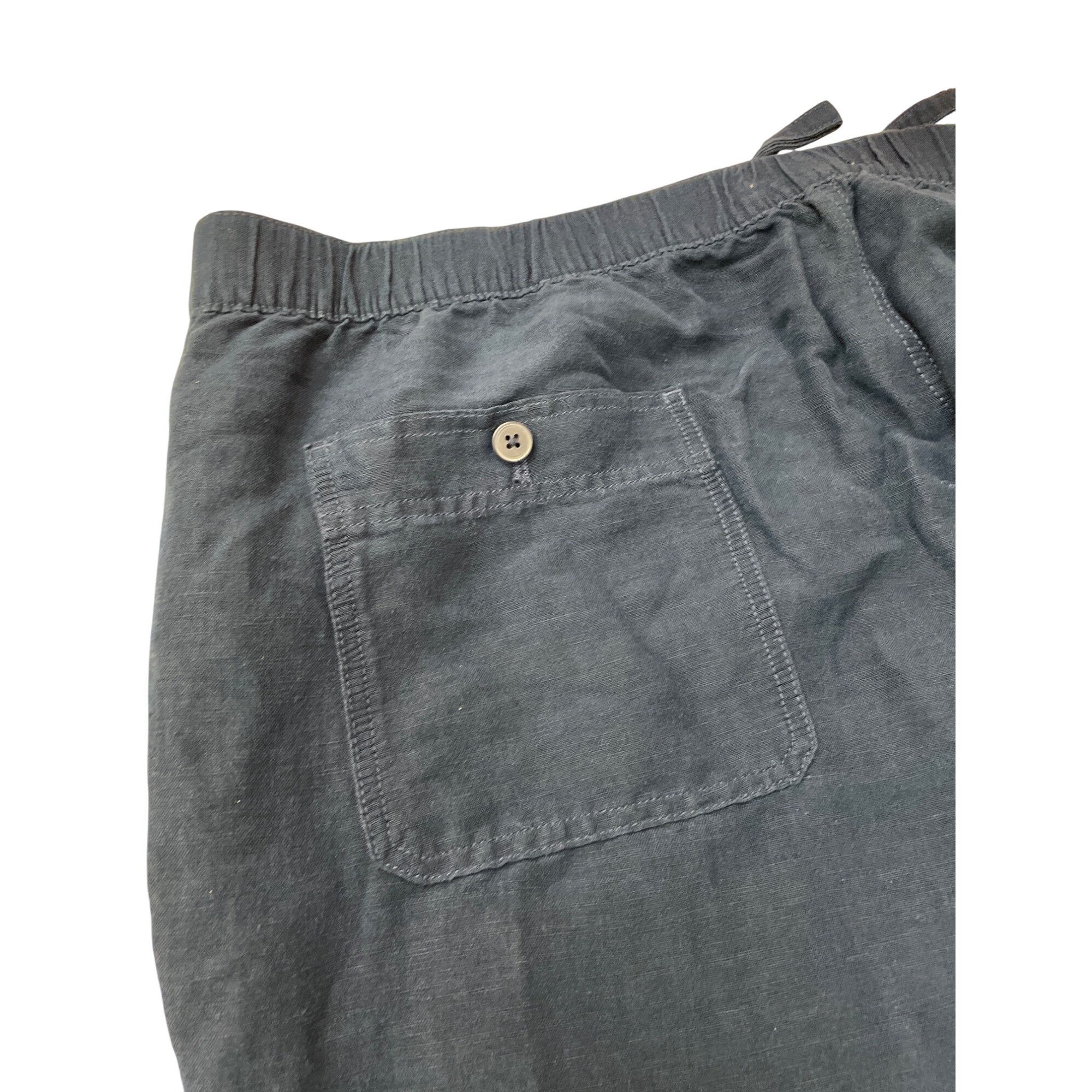 Cubavera Cubavera Womens Blue Linen Blend Drawstring Wide Leg Pants S Size 24" / US 00 / IT 34 - 12 Thumbnail
