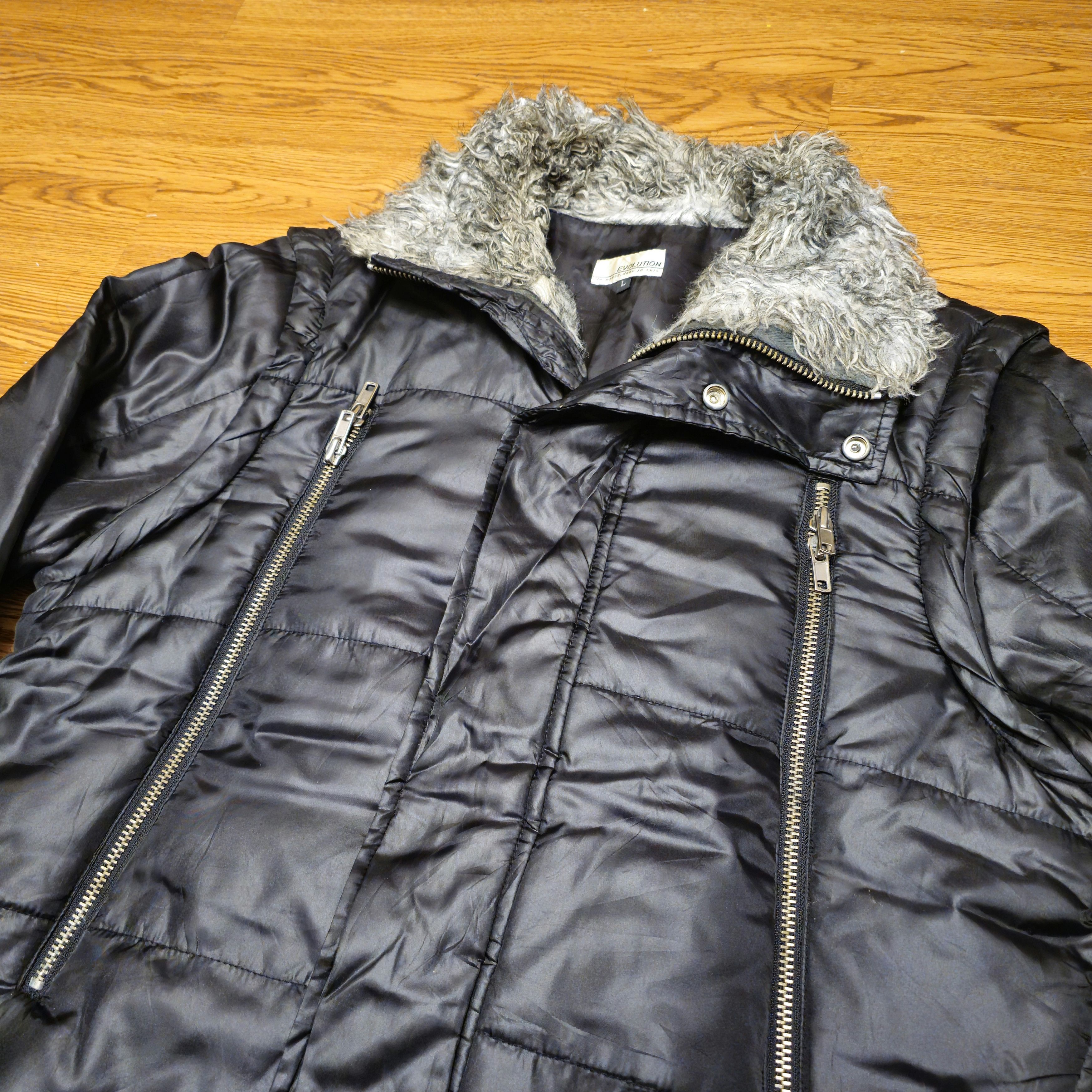 Tornado Mart Vintage Evolution Faux Fur Neck Puffer Jacket Size US L / EU 52-54 / 3 - 6 Thumbnail
