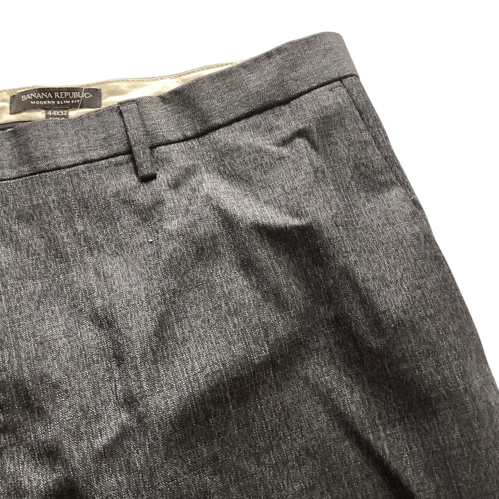 Banana Republic MODERN SLIM-FIT DARK GREY DRESS PANT, 44x32 Size US 44 / EU 60 - 4 Thumbnail