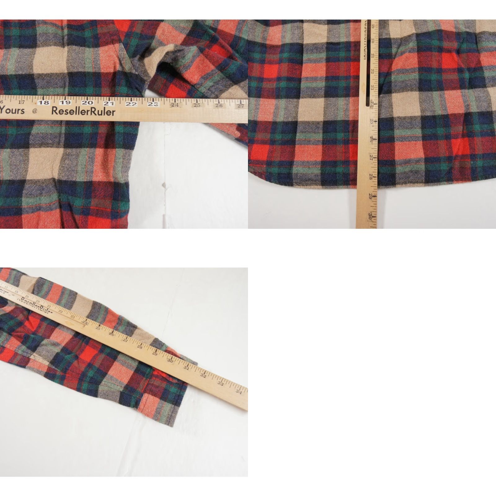 Wallace & Barnes Wallace & Barnes Shirt Men Large Wool Blend Plaid Button-Down Flannel Knit Cotton Multi-Color Long Sleeve Casual Button-Up Size US L / EU 52-54 / 3 - 8 Thumbnail