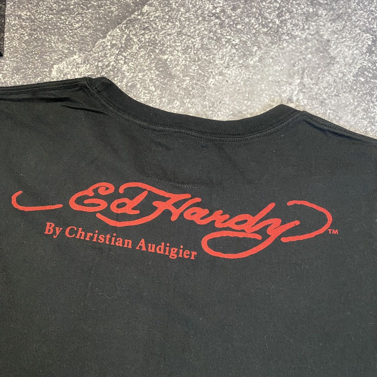 Ed Hardy Designer Ed Hardy by Christian Audigier Big Logo tee Size L / US 10 / IT 46 - 11 Thumbnail