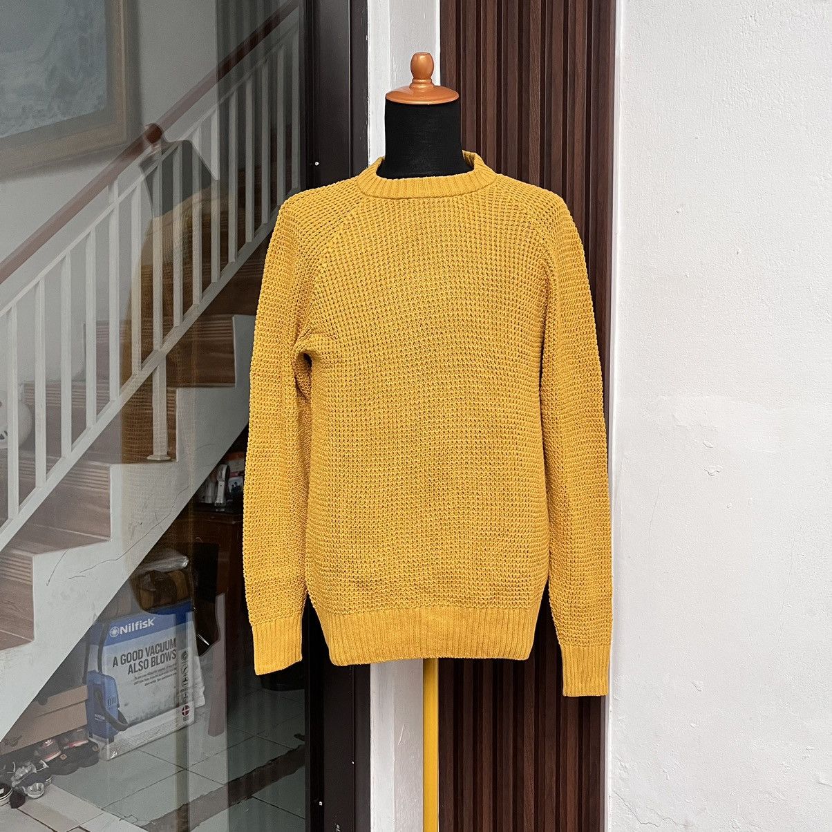 AMI Sweatshirt Men Ami Alexandre Mattiussi Mustard Yellow Size US L / EU 52-54 / 3 - 1 Thumbnail